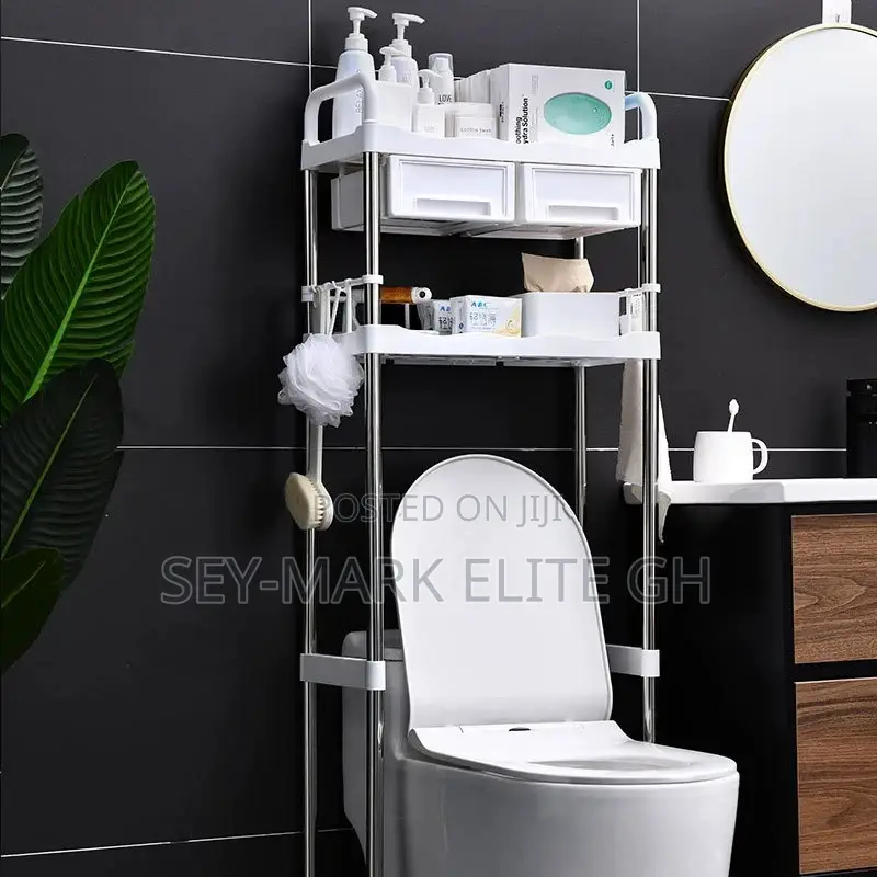 2 Tier Toilet Rack With Drawers