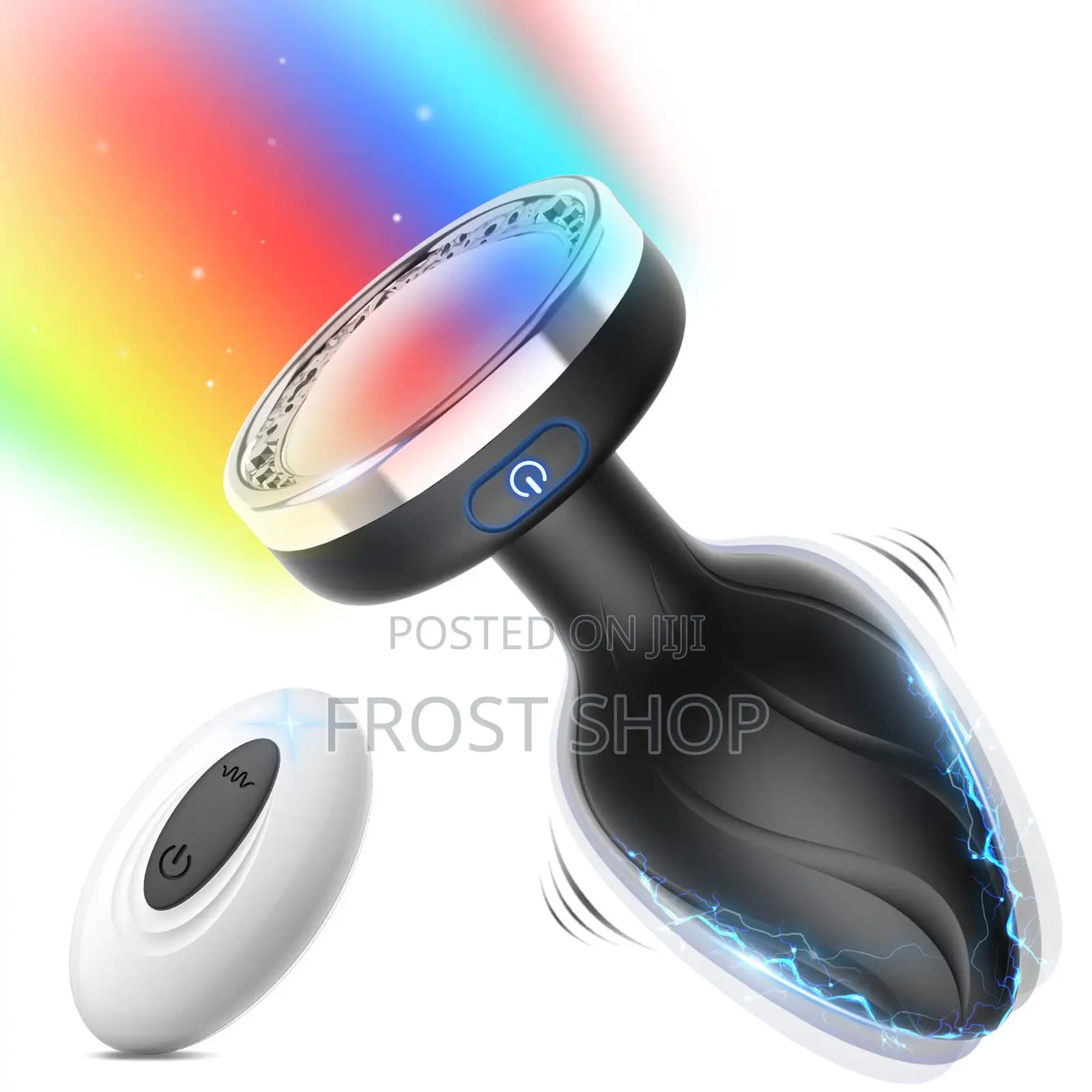 Anal Vibrating Butt Plug With Flashing Light Base