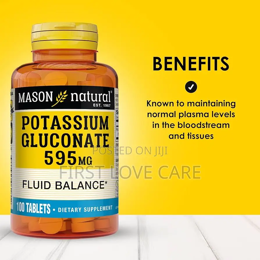 Mason Natural Potassium Gluconate 595mg