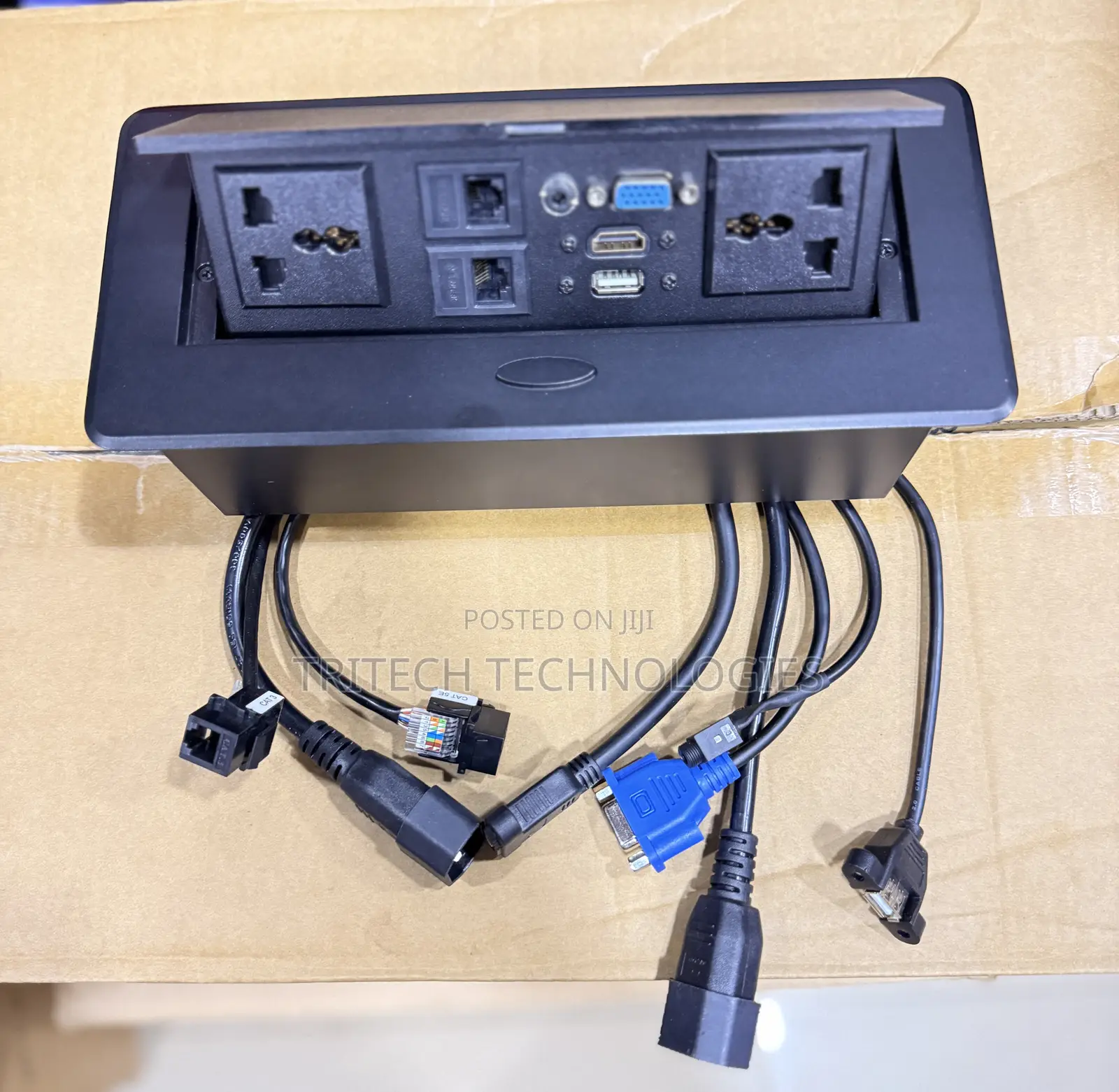 Universal Popup Round Edge Tabletop Desk Power Socket