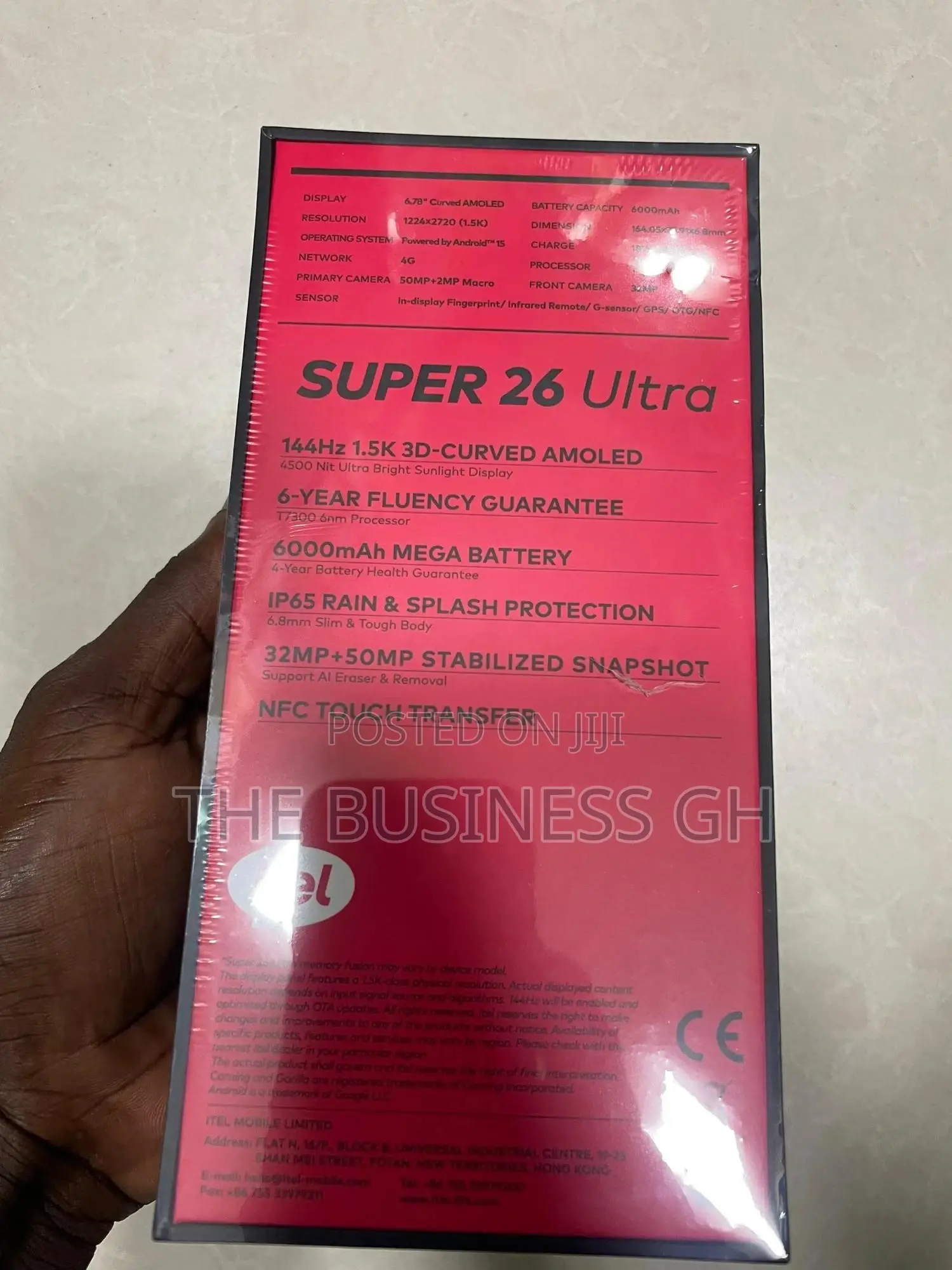 New Itel Super 26 Ultra 256 GB Black