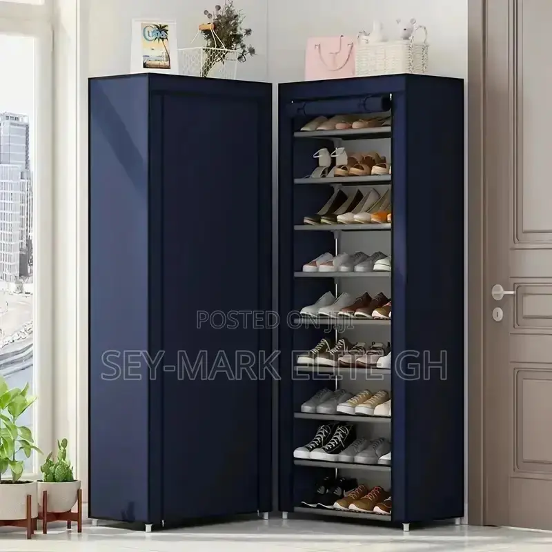 9 Tier Shoe Rack Covered