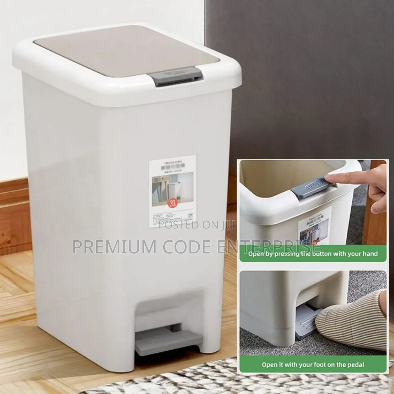 30l Pedal Trash Bin – Double-Covered Waste Bin for Home and Office Use