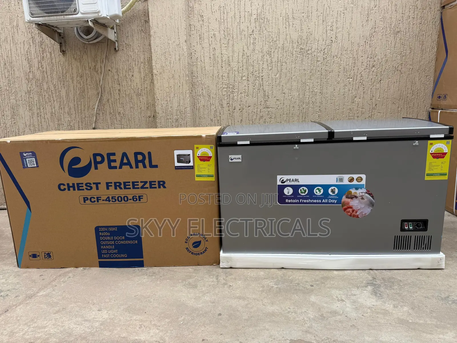 Pearl 358liters Chest Double Door Fridge(Pcf-4500-6f)