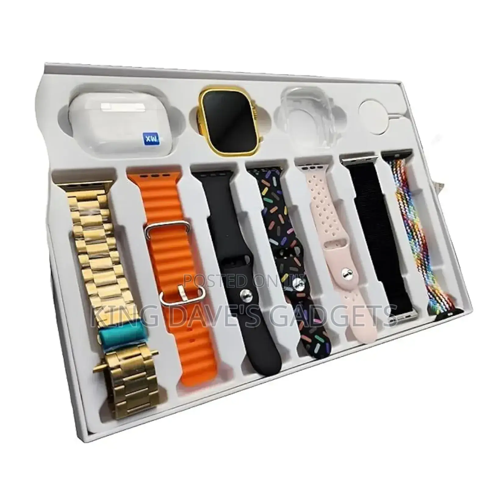 I20 Ultra Max Smartwatch and Airpod With 7 Straps