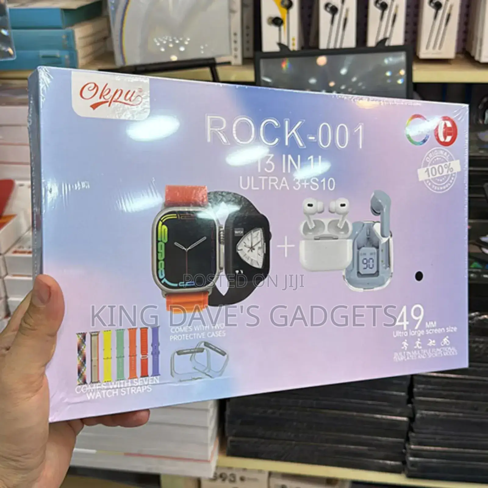 Rock-001 13 in 1 Ultra 3+S10 Smart Watch Combo