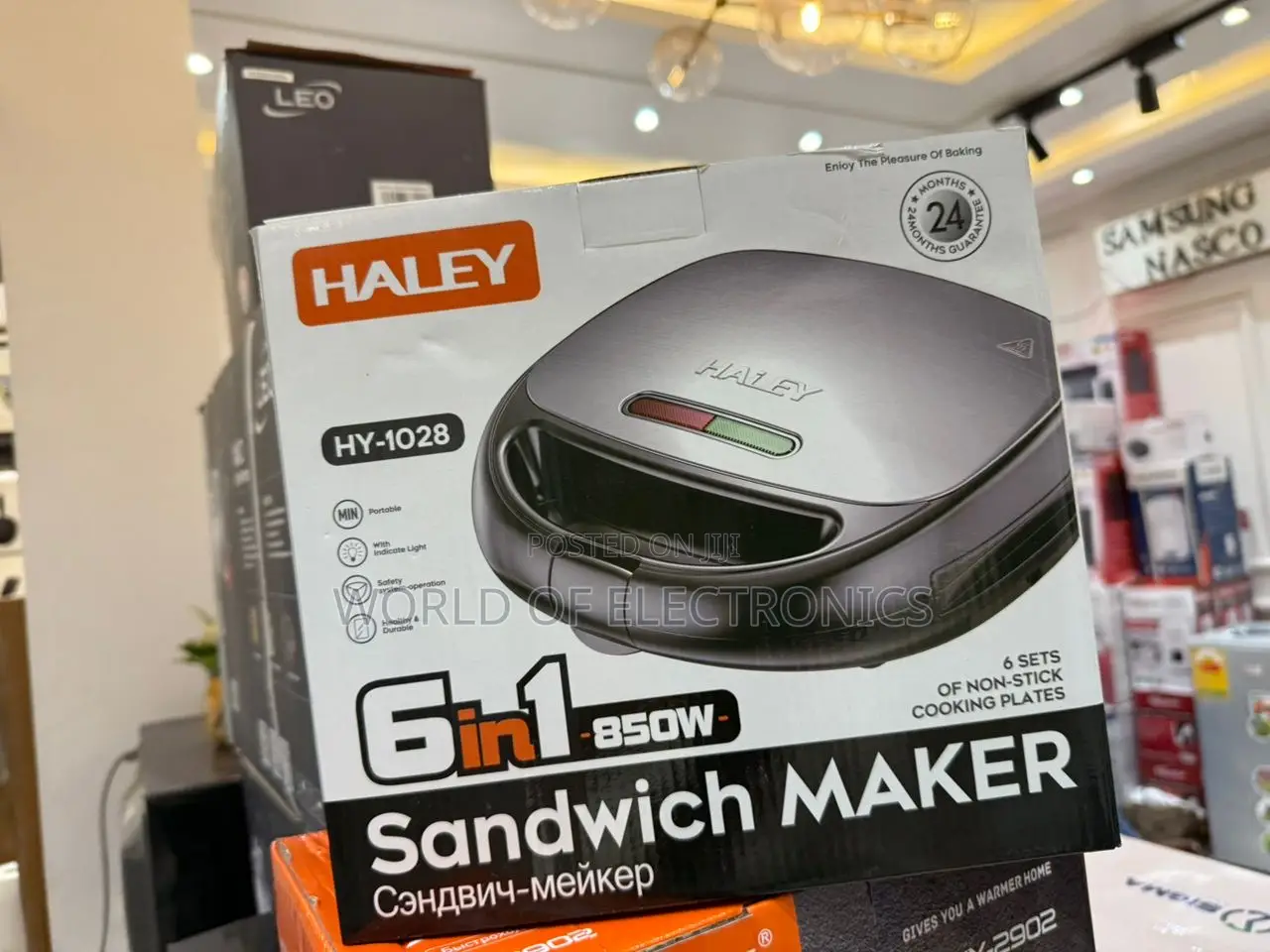 Shop Elegant Electric 850 Watts Sandwich Maker Hy-1028_ Haley 6 in 1
