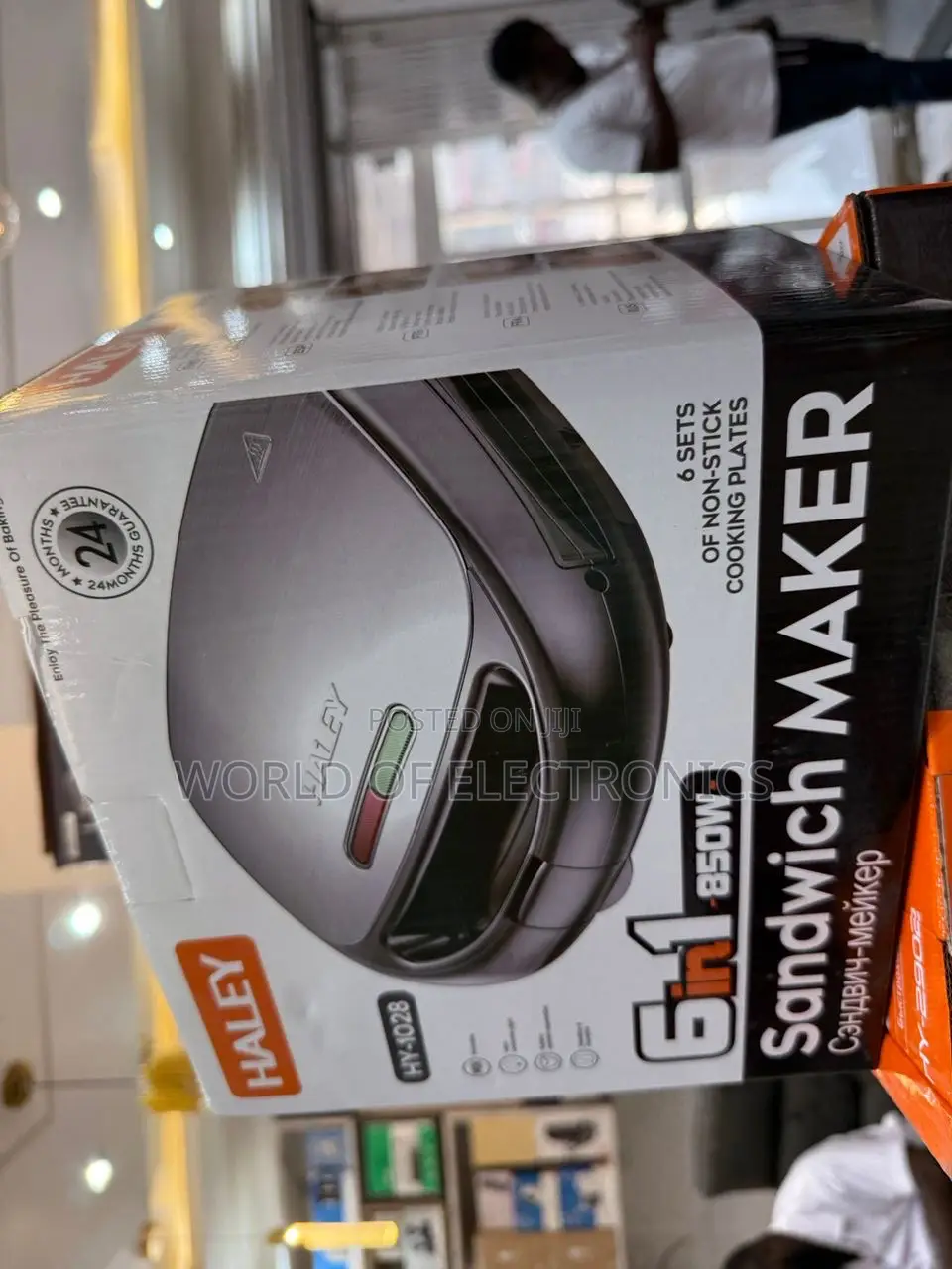 Haley Sandwich Maker 6 in 1 750watt Hy-1028