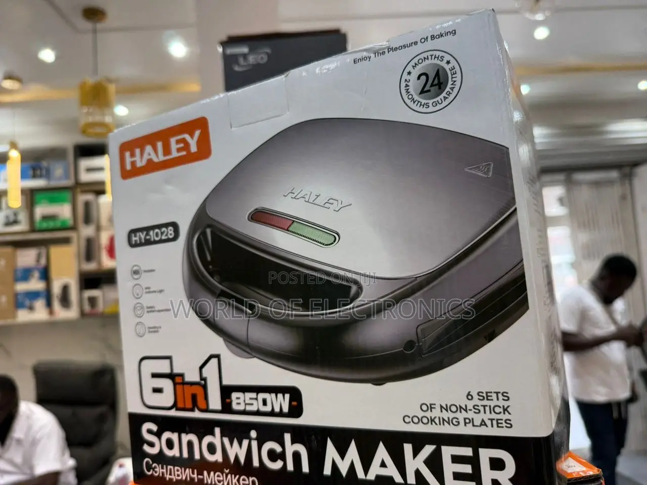 High Quality Haley Sandwich Maker 6 in 1 850watt(Black/Gray)