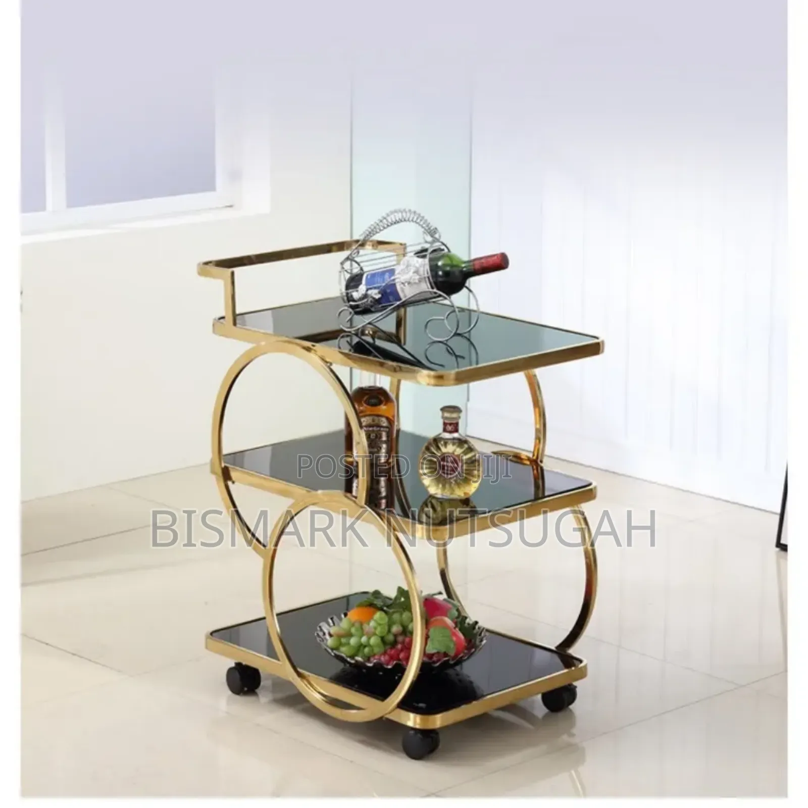 Modern 3-tier Hotel Drink Bar Cart Trolley