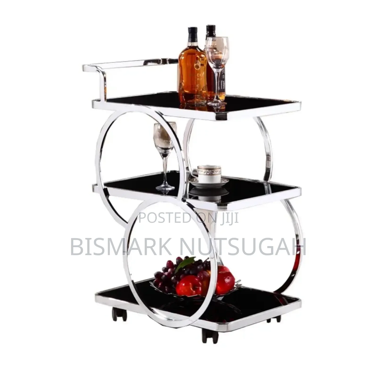 Modern 3-tier Hotel Drink Bar Cart Trolley