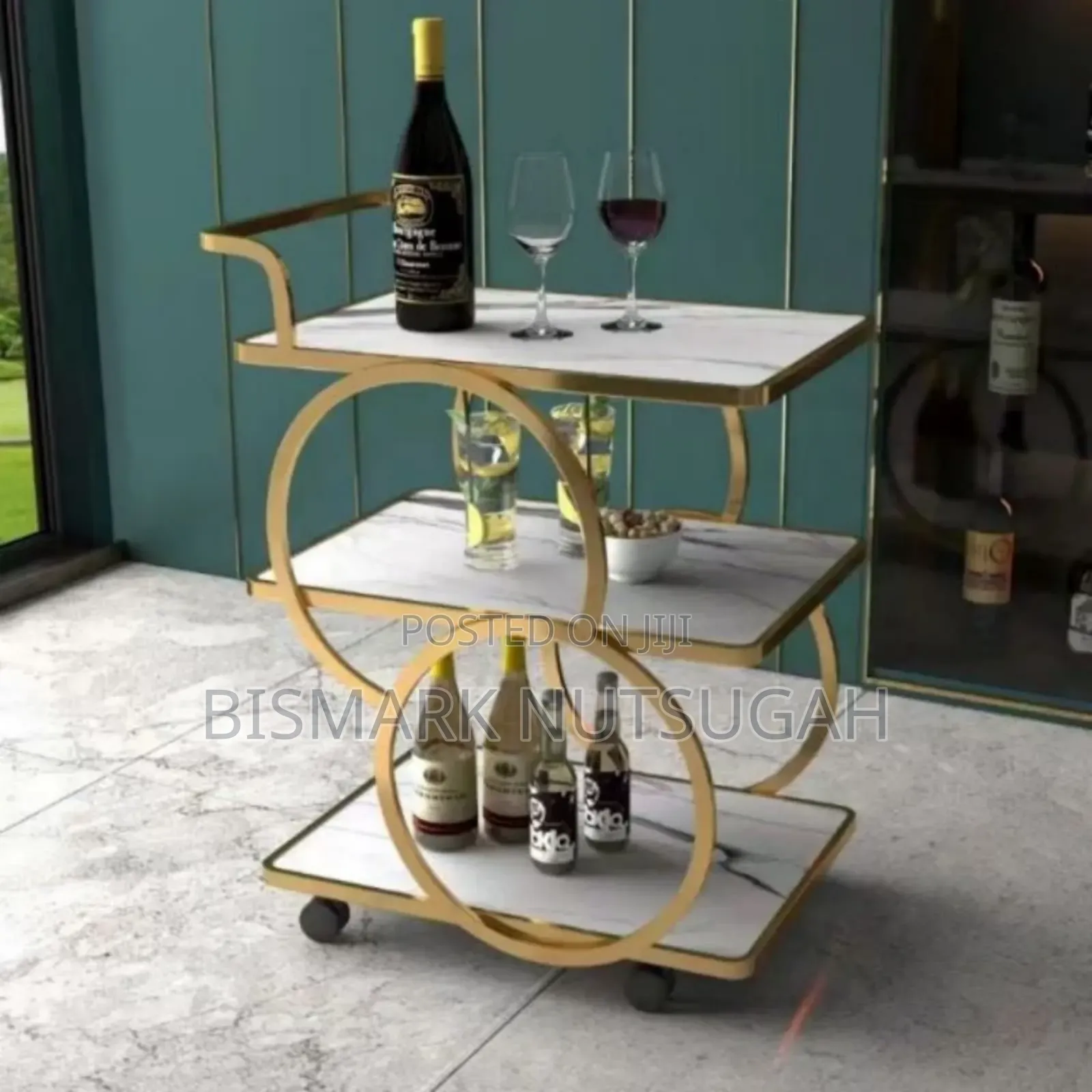 Modern 3-tier Hotel Drink Bar Cart Trolley