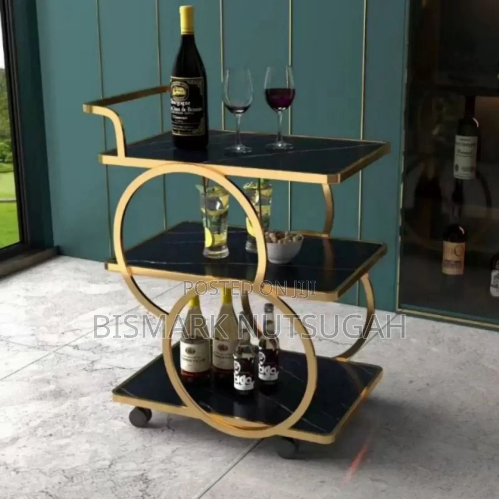 Modern 3-tier Hotel Drink Bar Cart Trolley