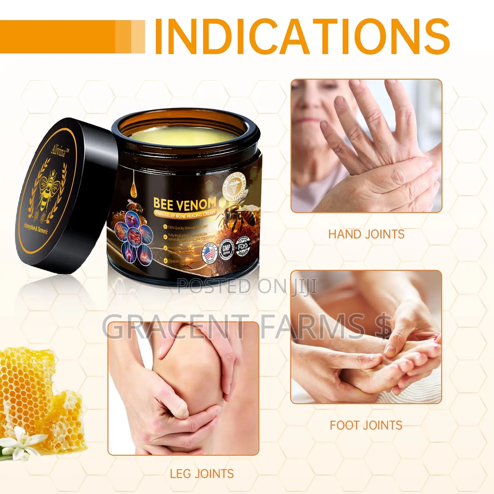 Bee Venom Pain Relief Bone Healing Cream - Black Label - 60g