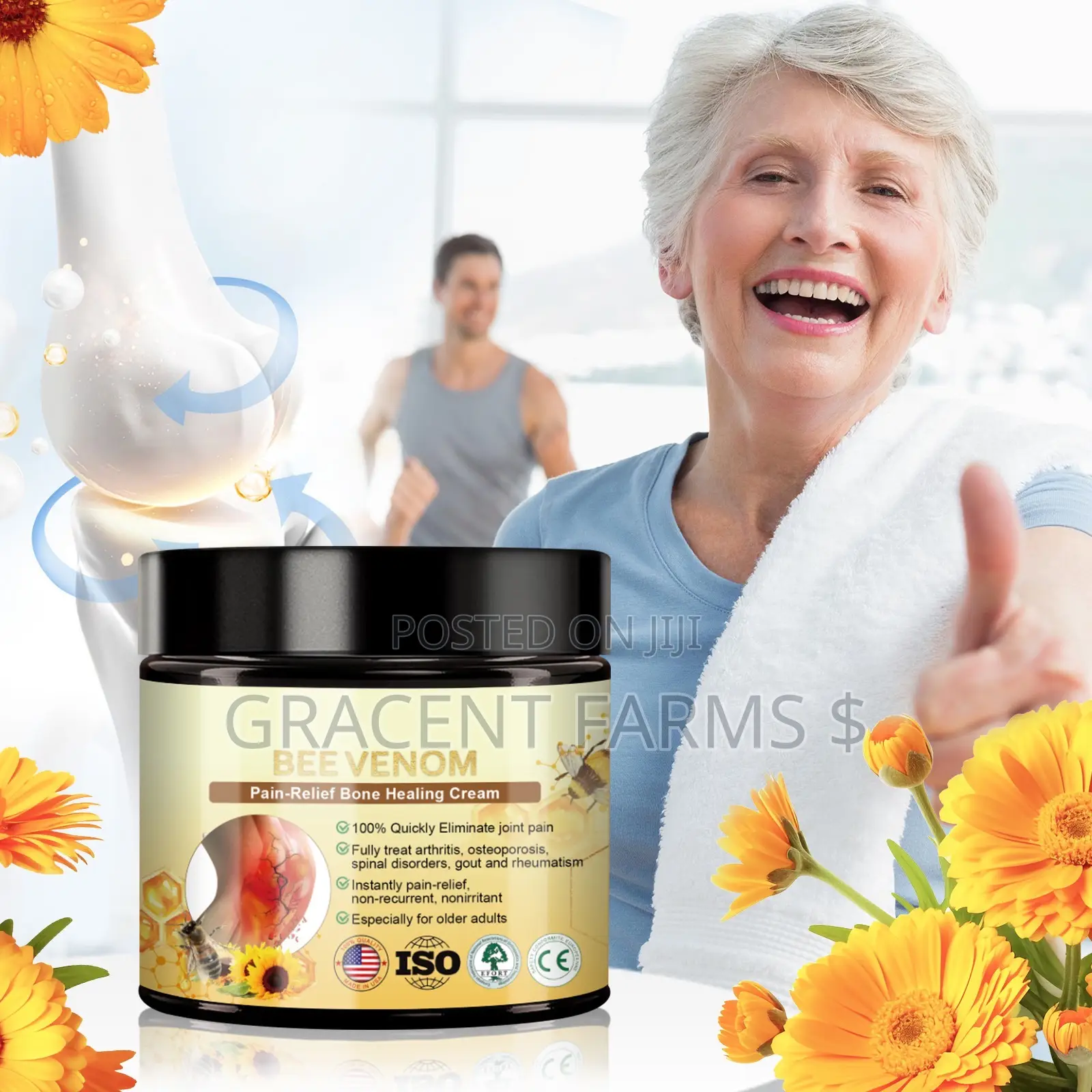 Bee Venom Pain Relief Bone Healing Cream - Yellow Label- 60g