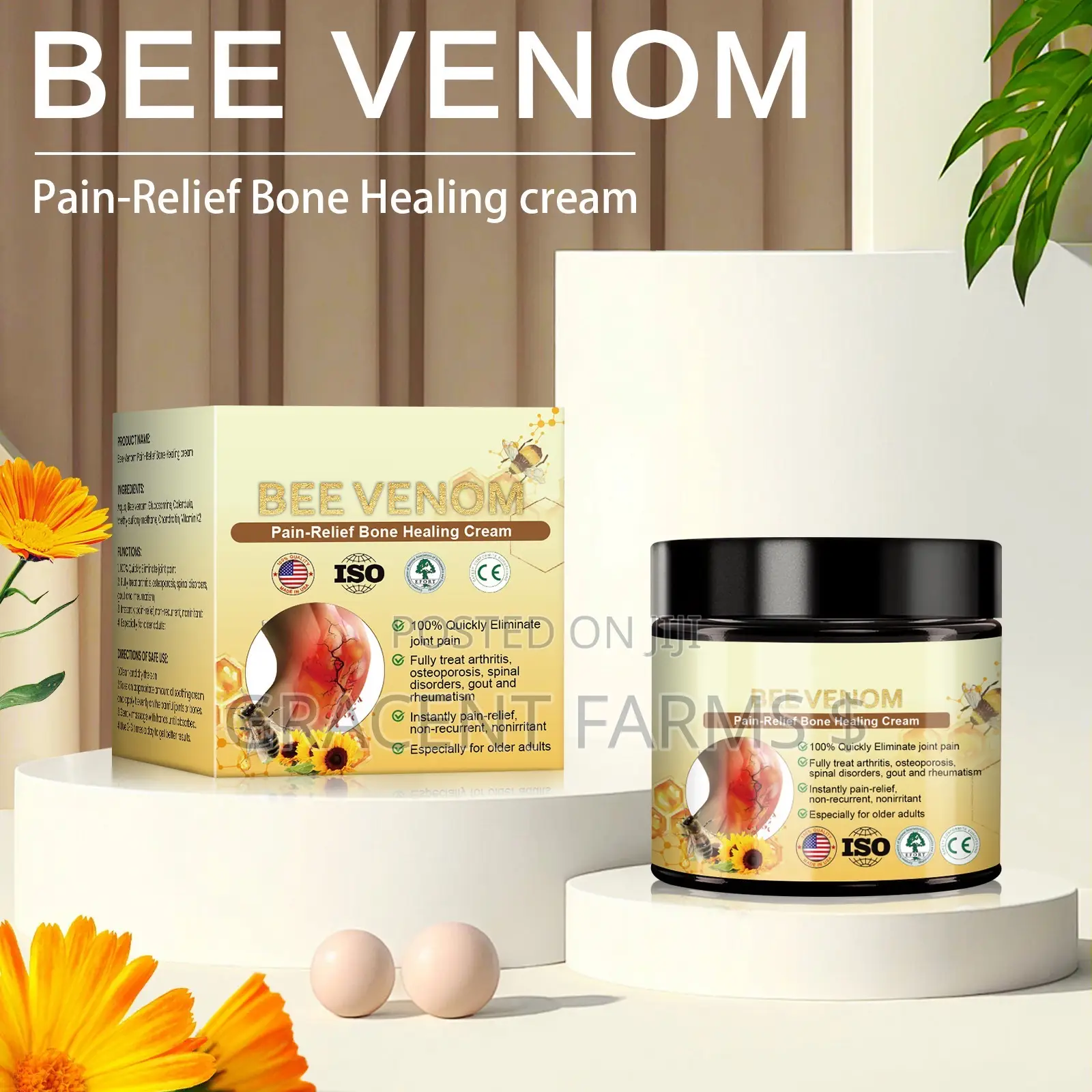 Bee Venom Pain Relief Bone Healing Cream - Yellow Label- 60g
