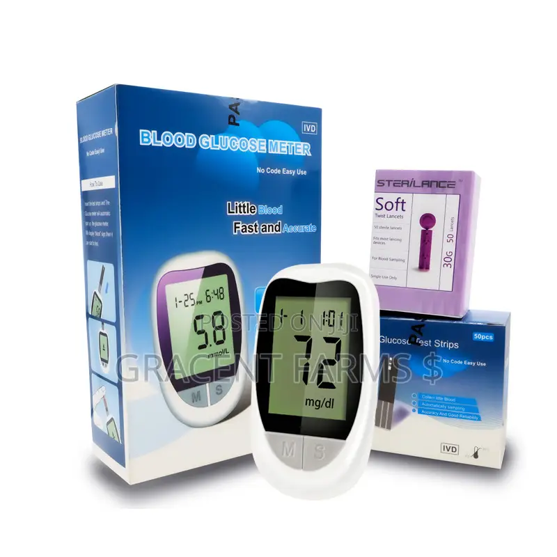 Blood Glucose Meter + 50 Lancet + 50 Strips