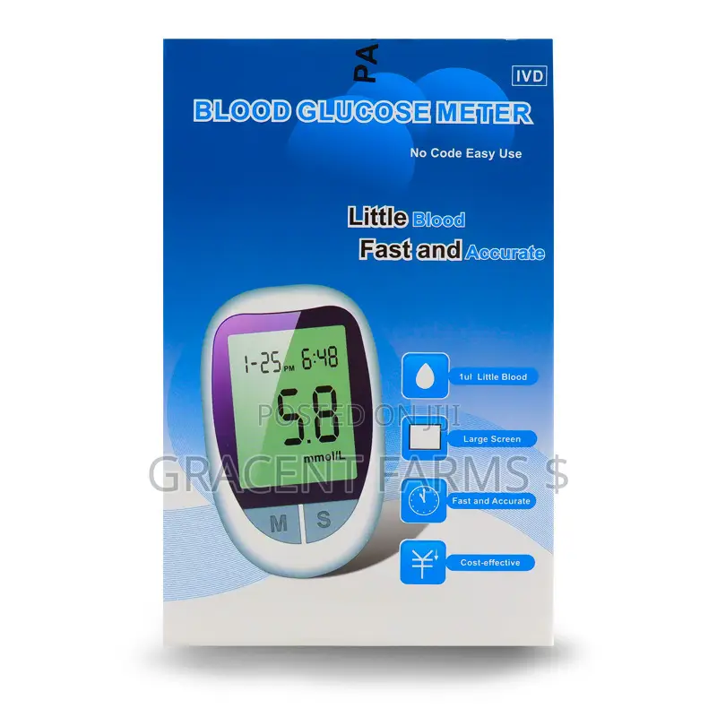 Blood Glucose Meter + 50 Lancet + 50 Strips