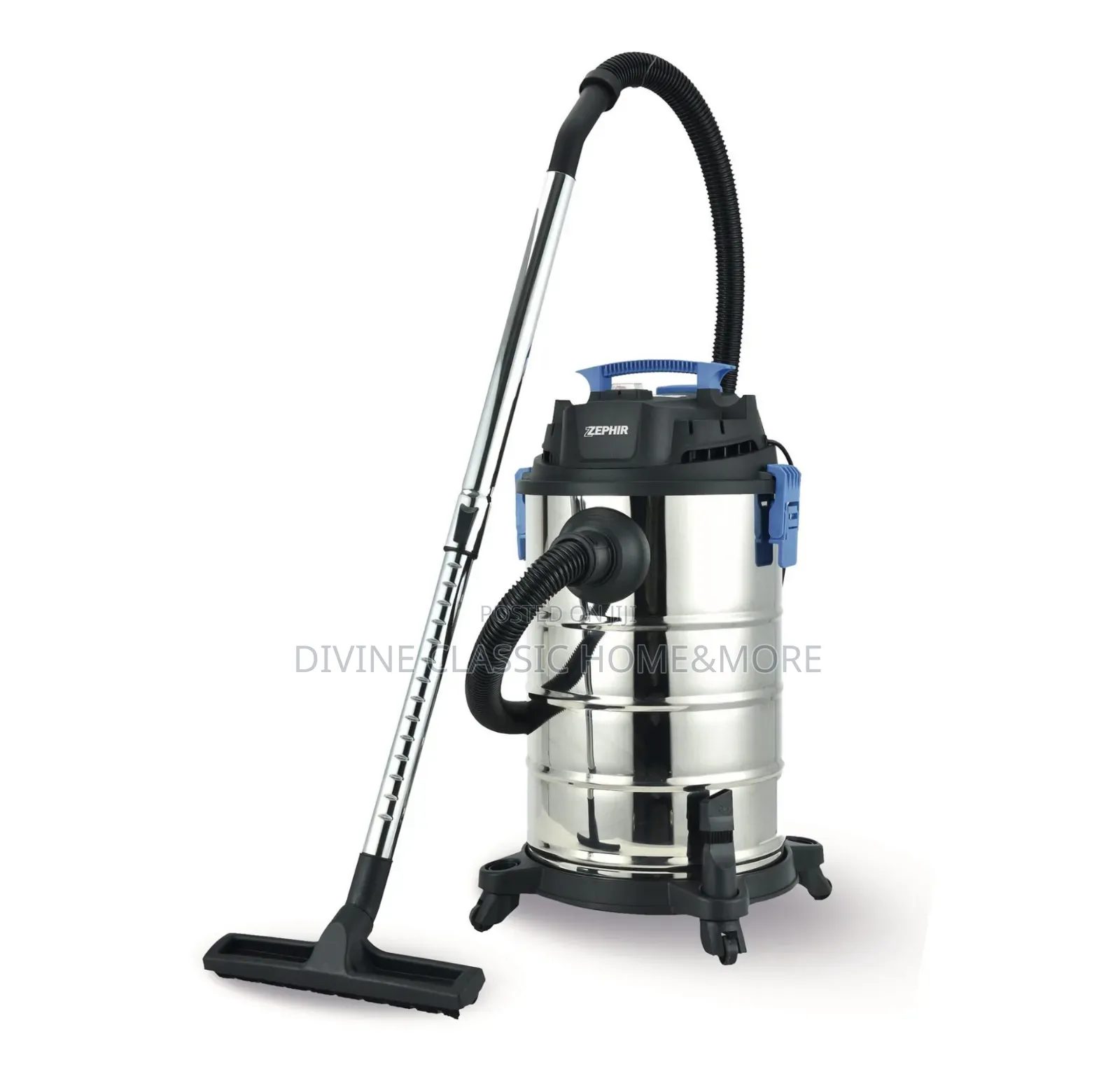 30lit Zephir Wet Dry Industrial Vacuum Cleaner With Wheels