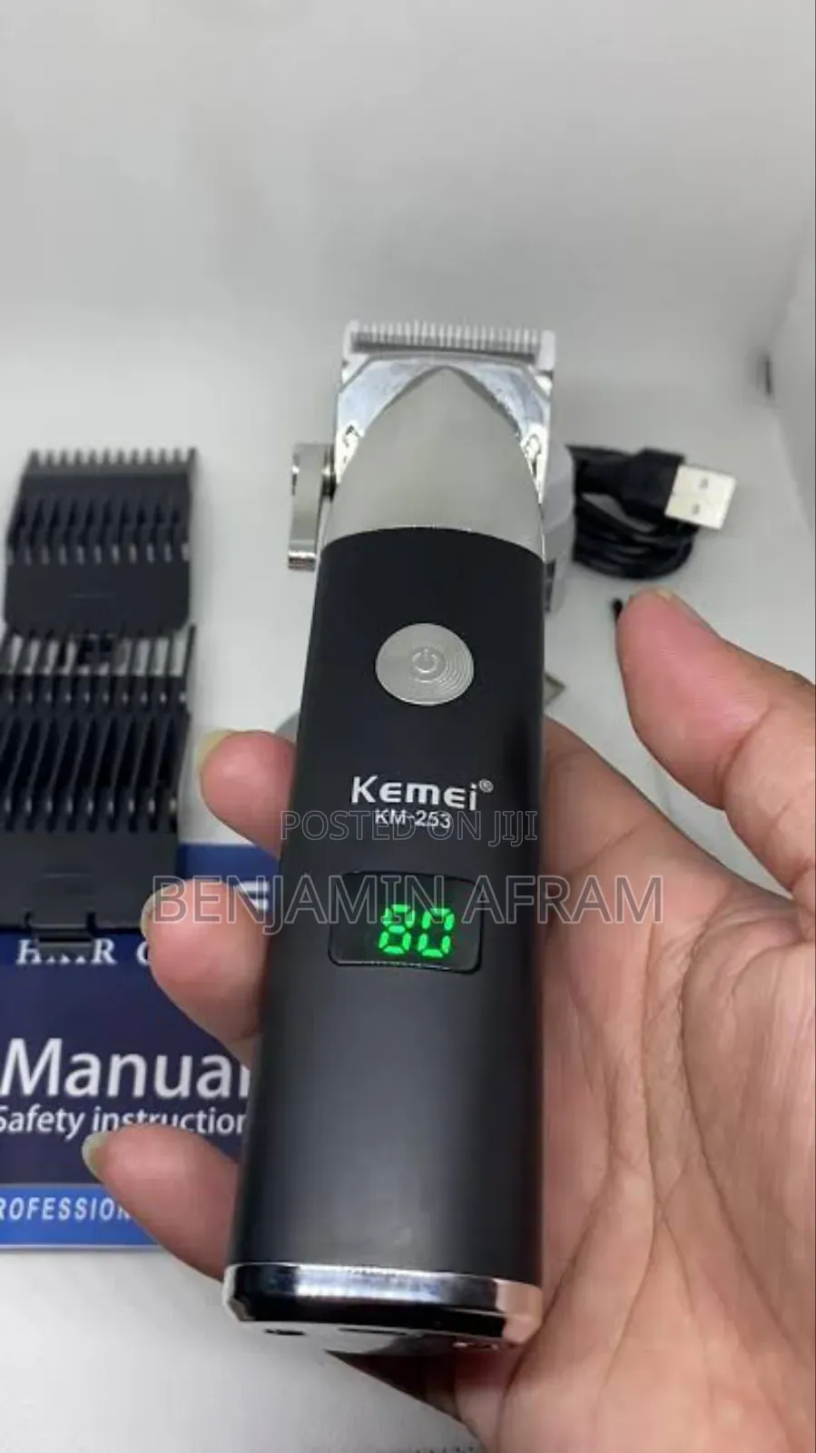 Double Speed Rechargeable Hair Clippers Km-235