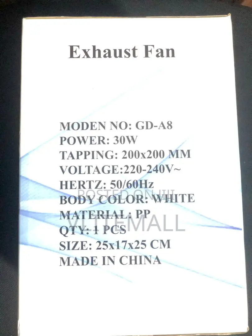 250mm Exhaust Fan