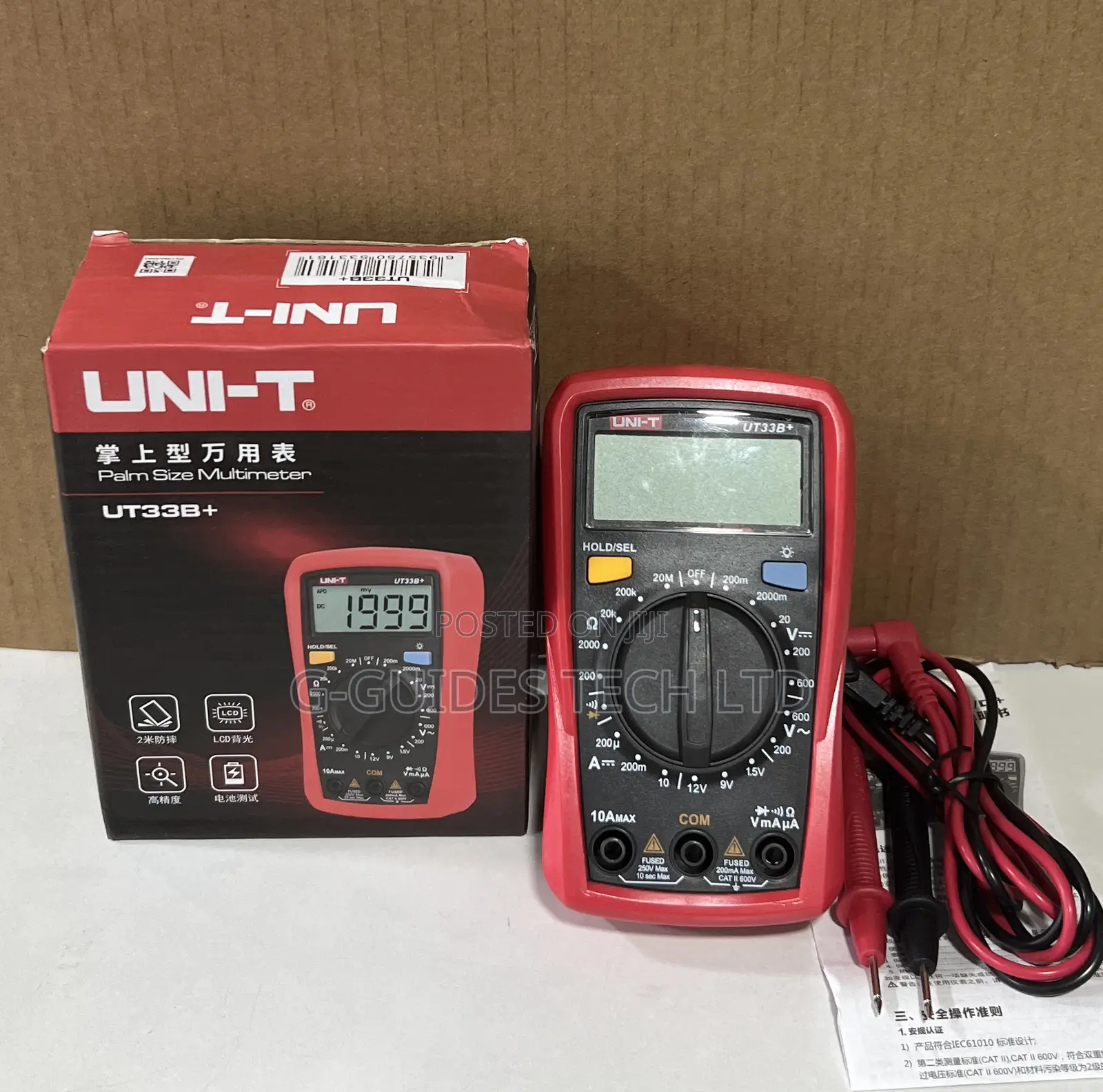 Uni-T Palm Size Digital Multimeters Ut33b+