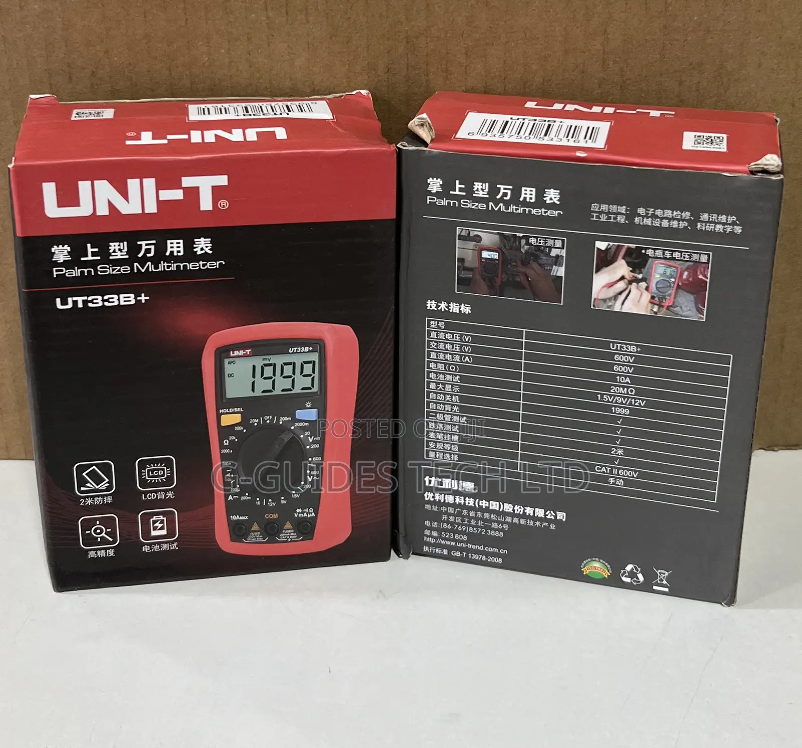 Uni-T Palm Size Digital Multimeters Ut33b+