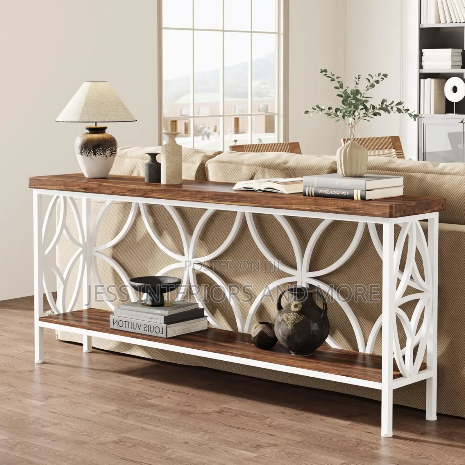 Console Table ( Walnut/White)