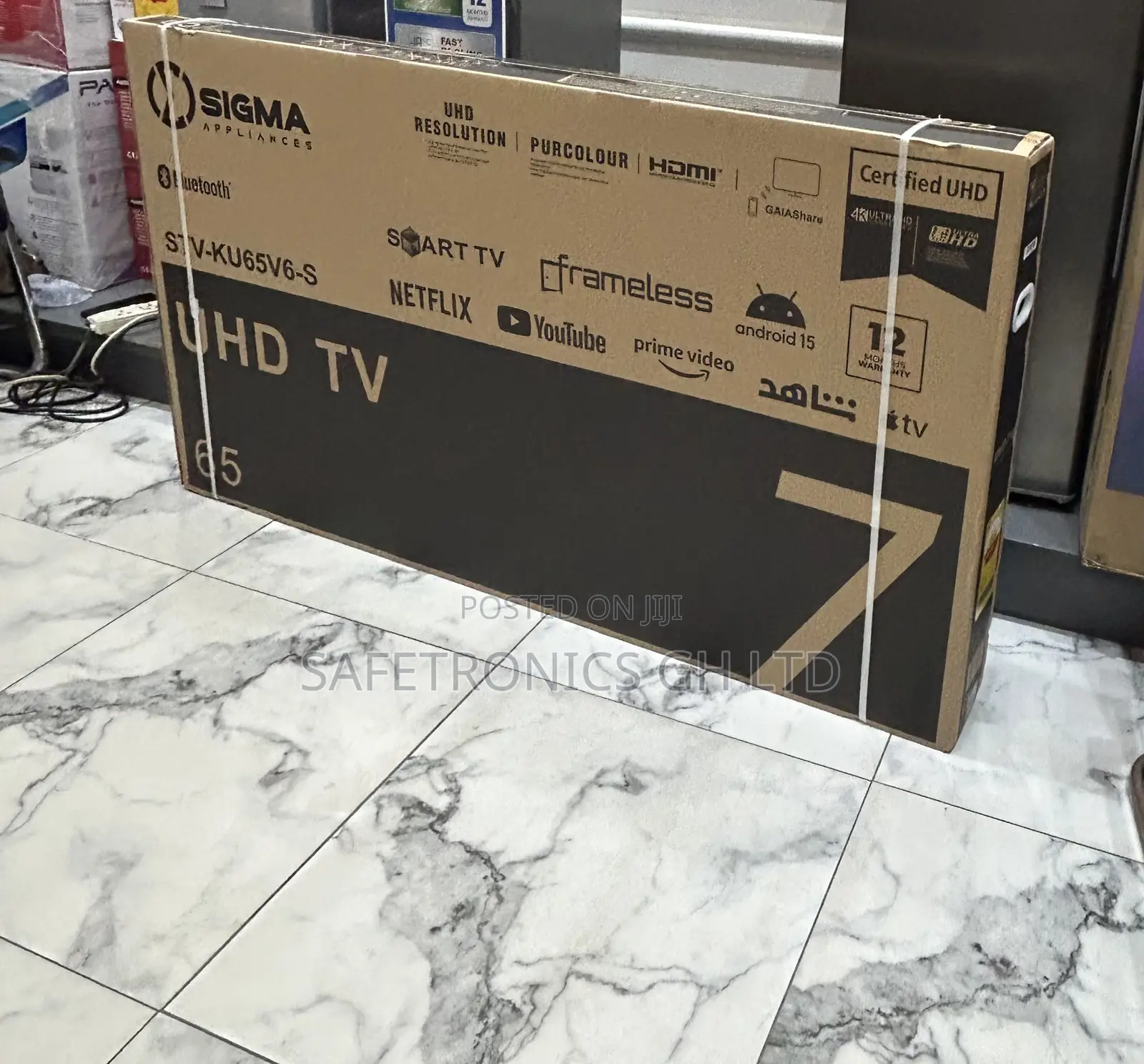 New Android Led Smart 65 Inch Sigma Ultra Sig-Ku65v6-S Tv