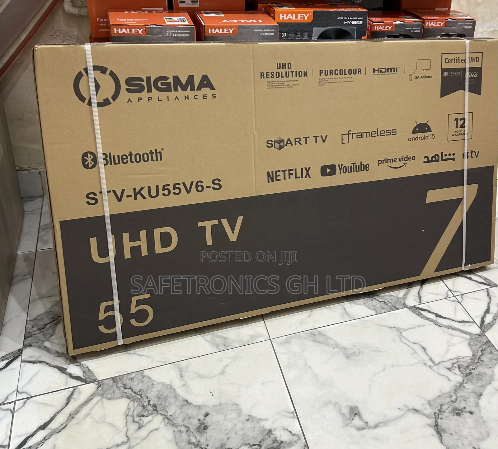 Lastest 55 Inch Smart Sigma Sig-Ku55v6-S Frameless Tv