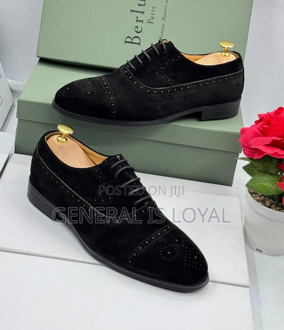 Berluti Suede Black Lace Up Men’S Shoe