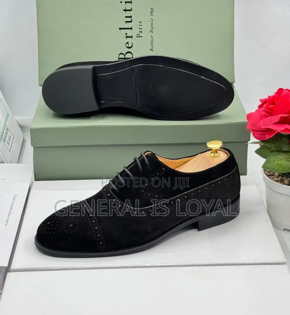 Berluti Suede Black Lace Up Men’S Shoe