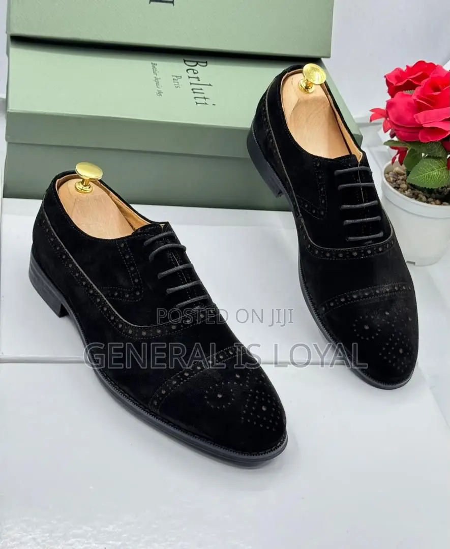 Berluti Suede Black Lace Up Men’S Shoe