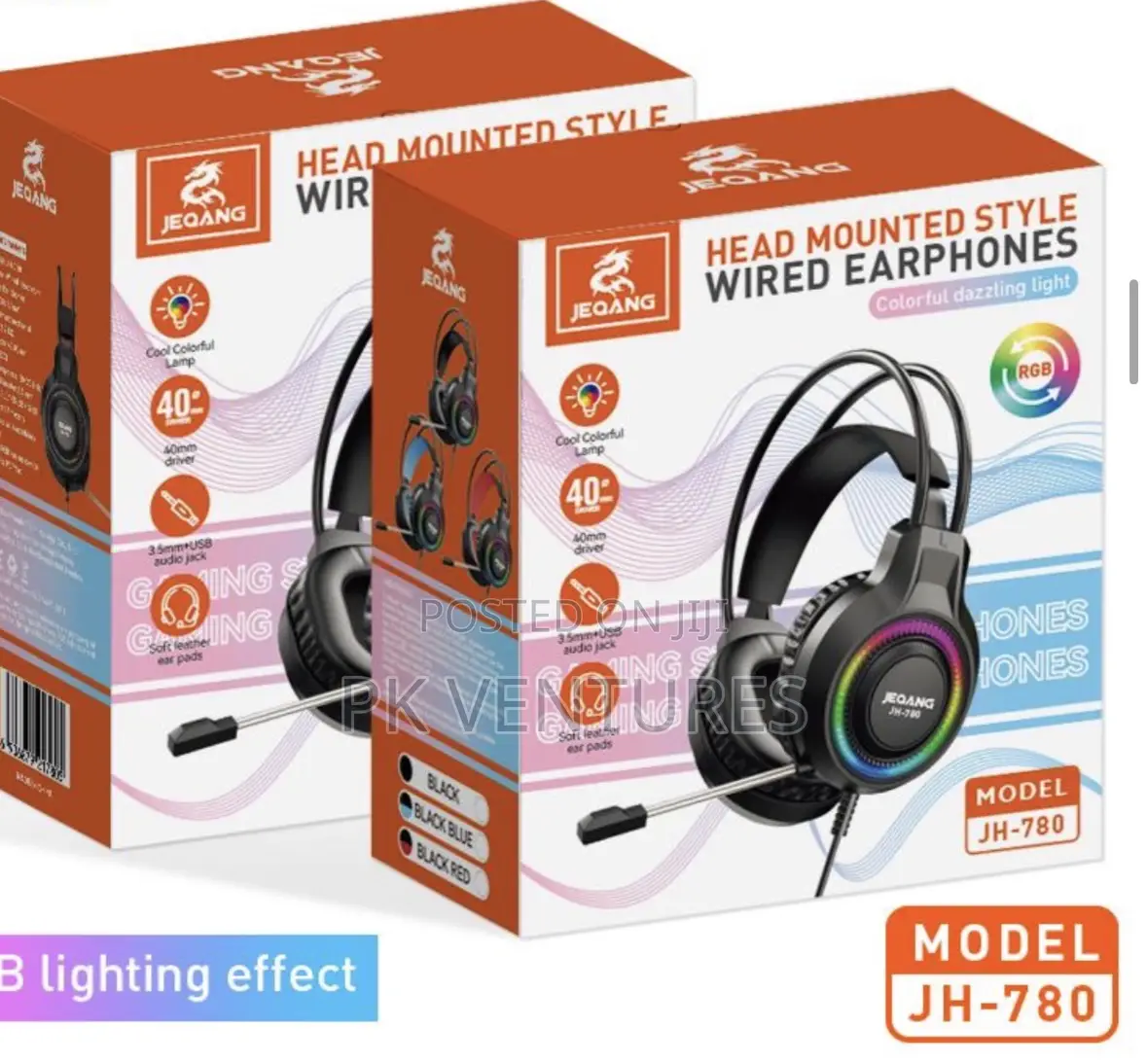 RGB Gaming Headphones With Usb and 3.5port