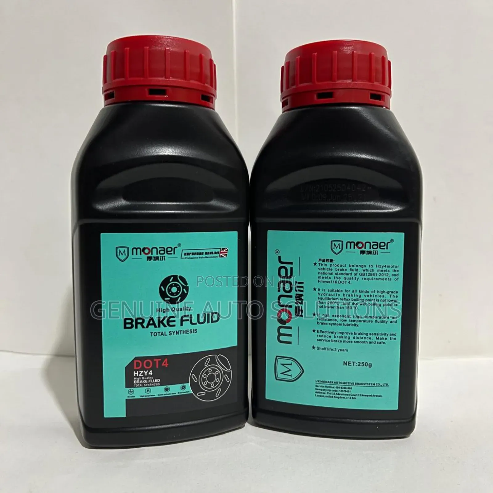 Monaer Brake Fluid Dot 4 and 5.1