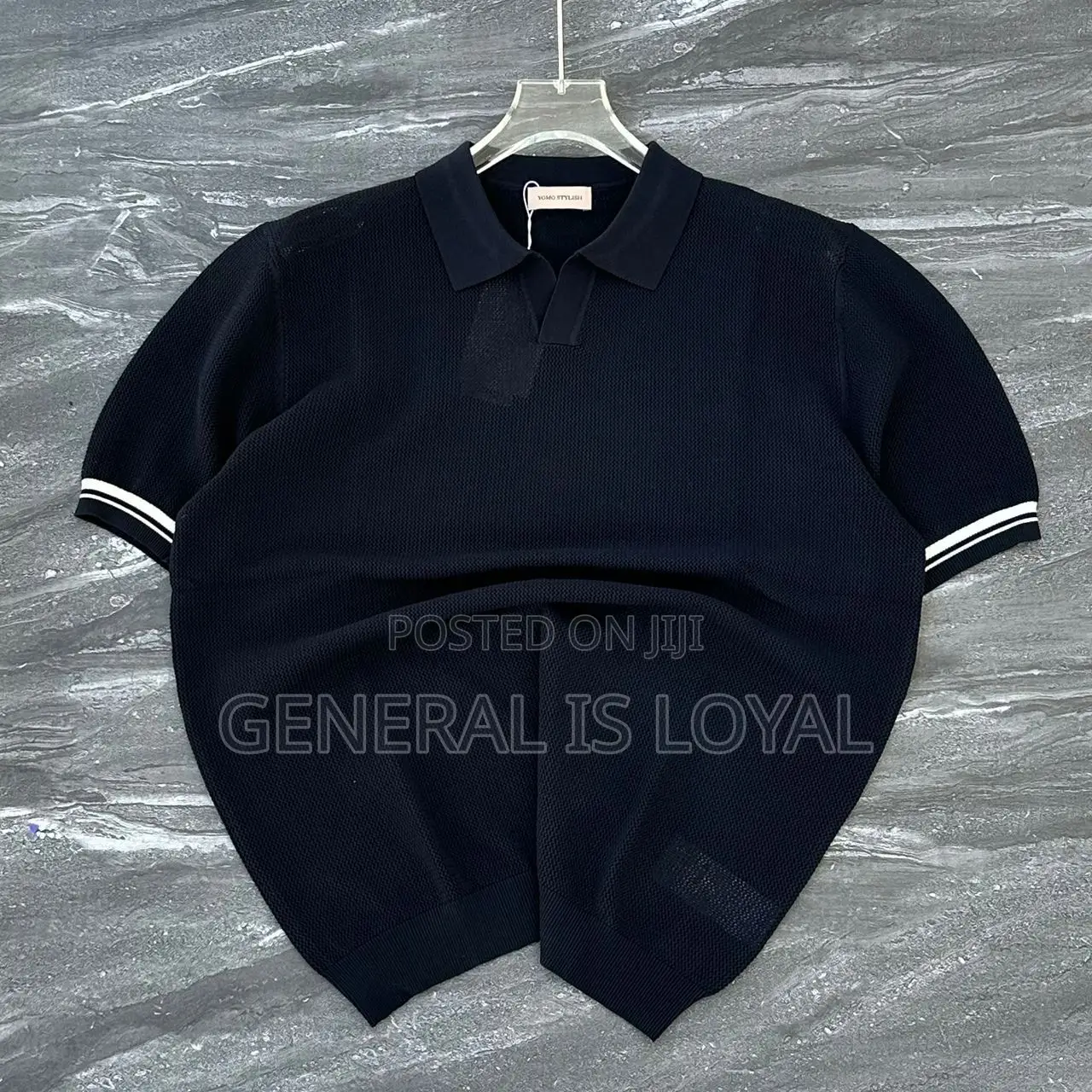 Knit Polo Shirt Men’S Tops