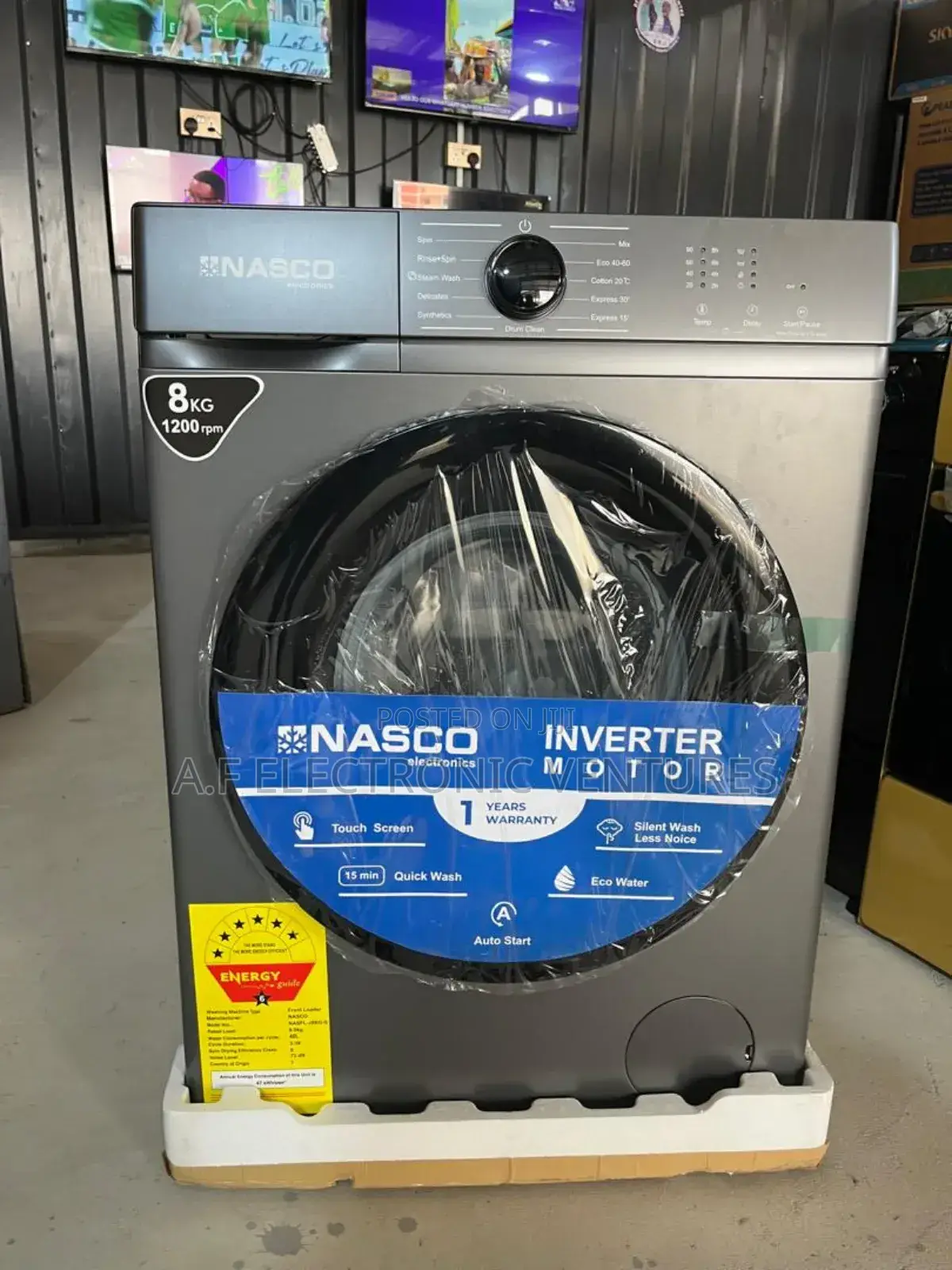 Nasco 8kg Front Load Full Automatic Washing Machine