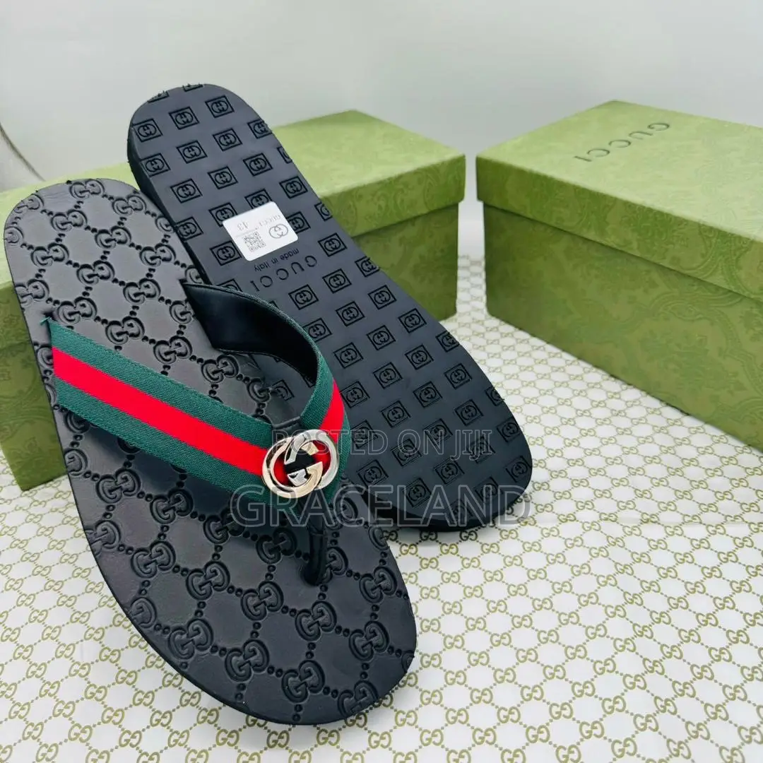 This Is Original Pure Material Gucci Outfit Men Slippers Firmly