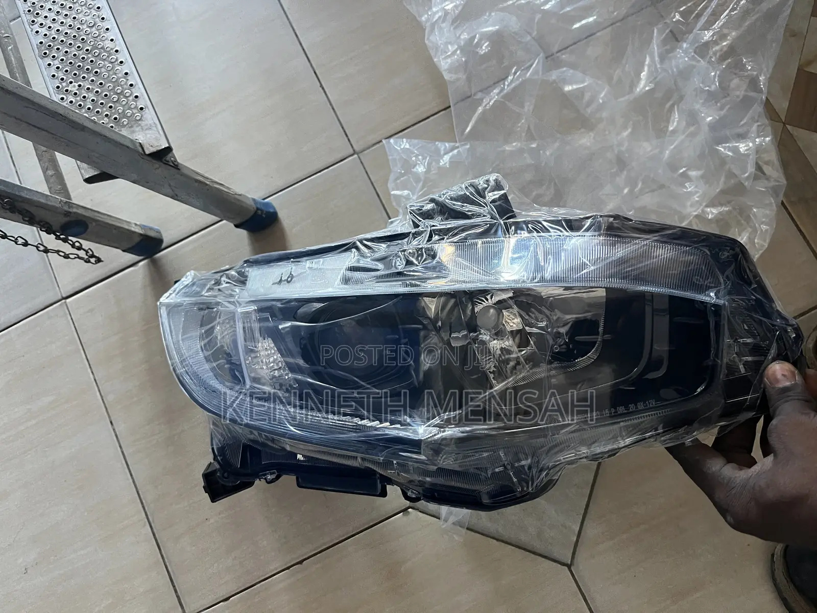 Honda Civic 2019-2021 Head Light Black Pair Normal