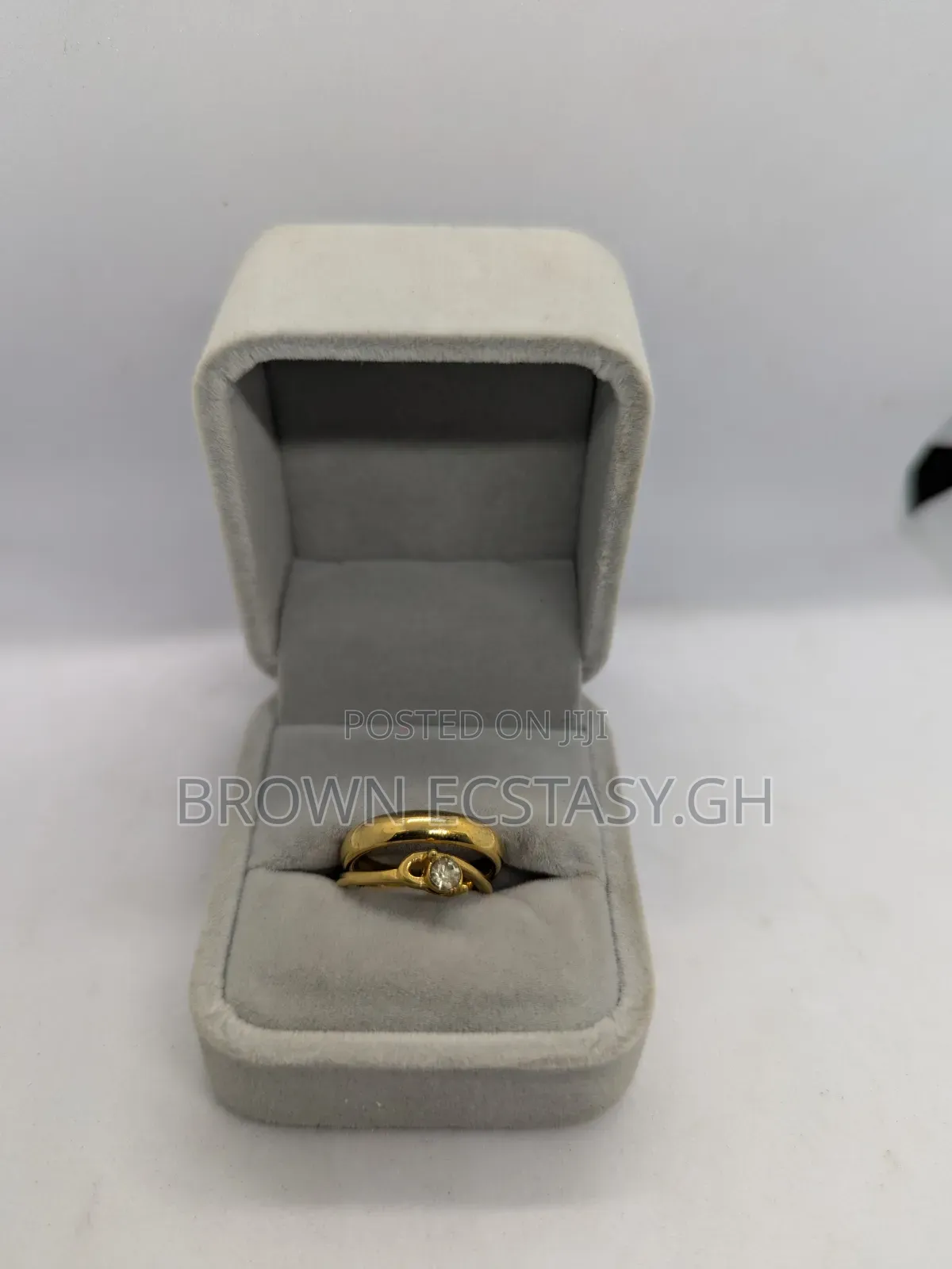 Small Stones Two Piece Engagement Rings