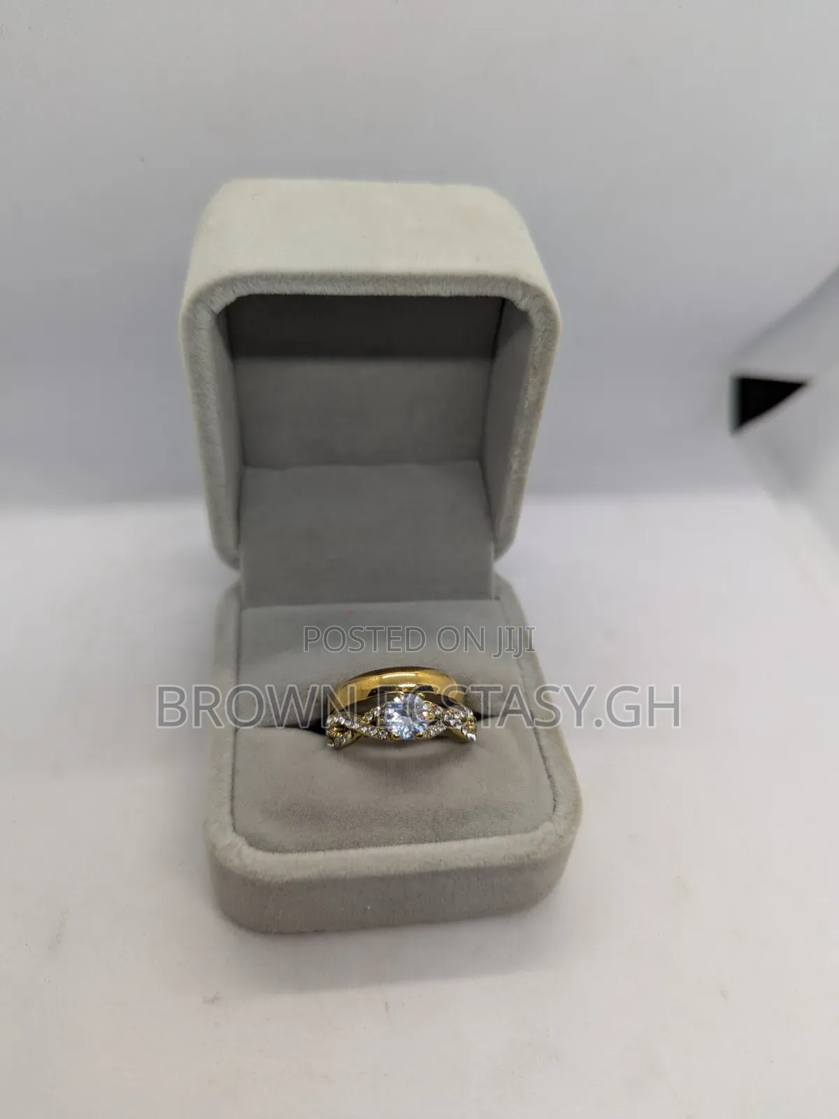 Small Stones Two Piece Engagement Rings