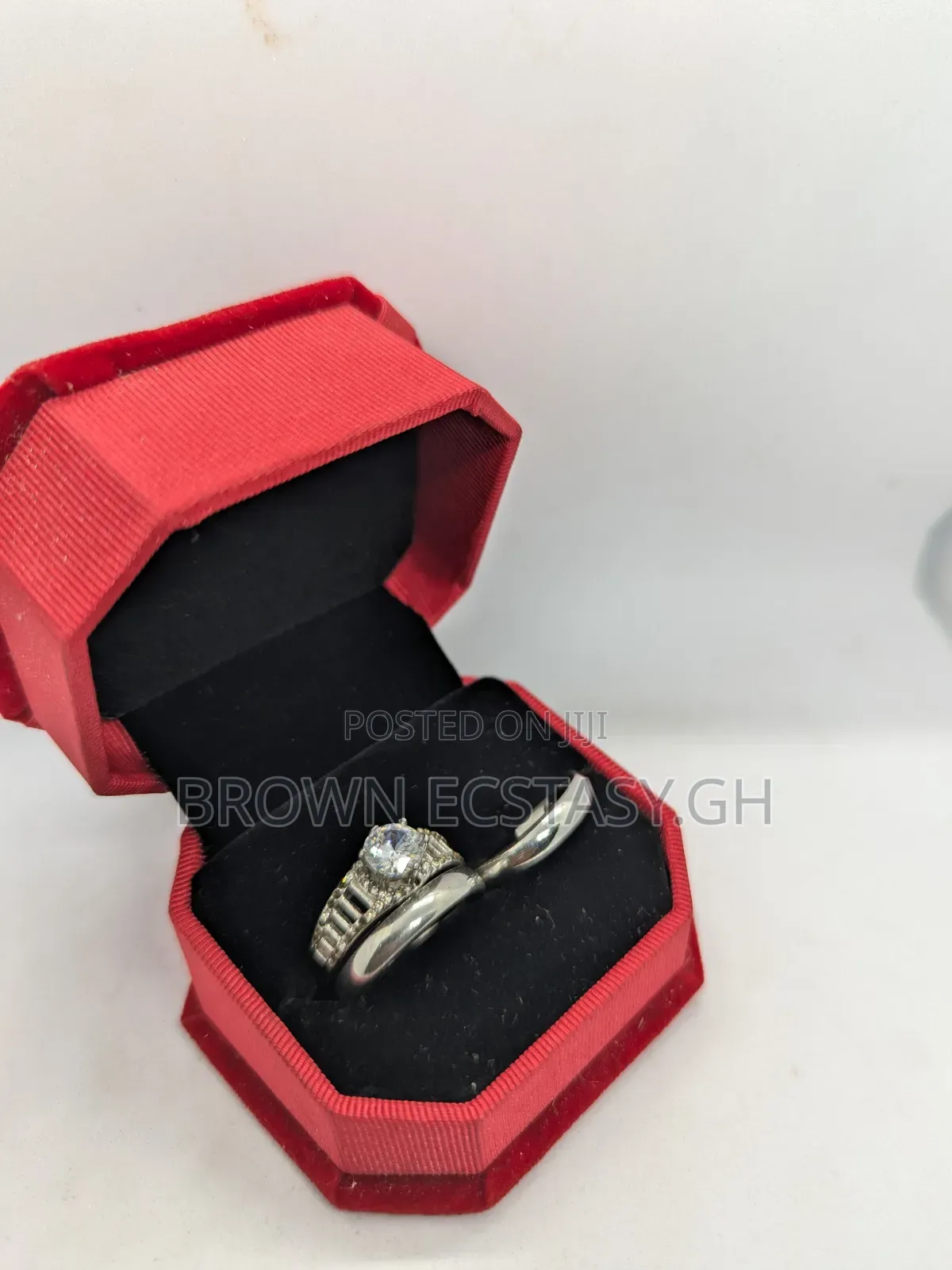 3 Set Wedding and Engagement Rings (Italian Steel)