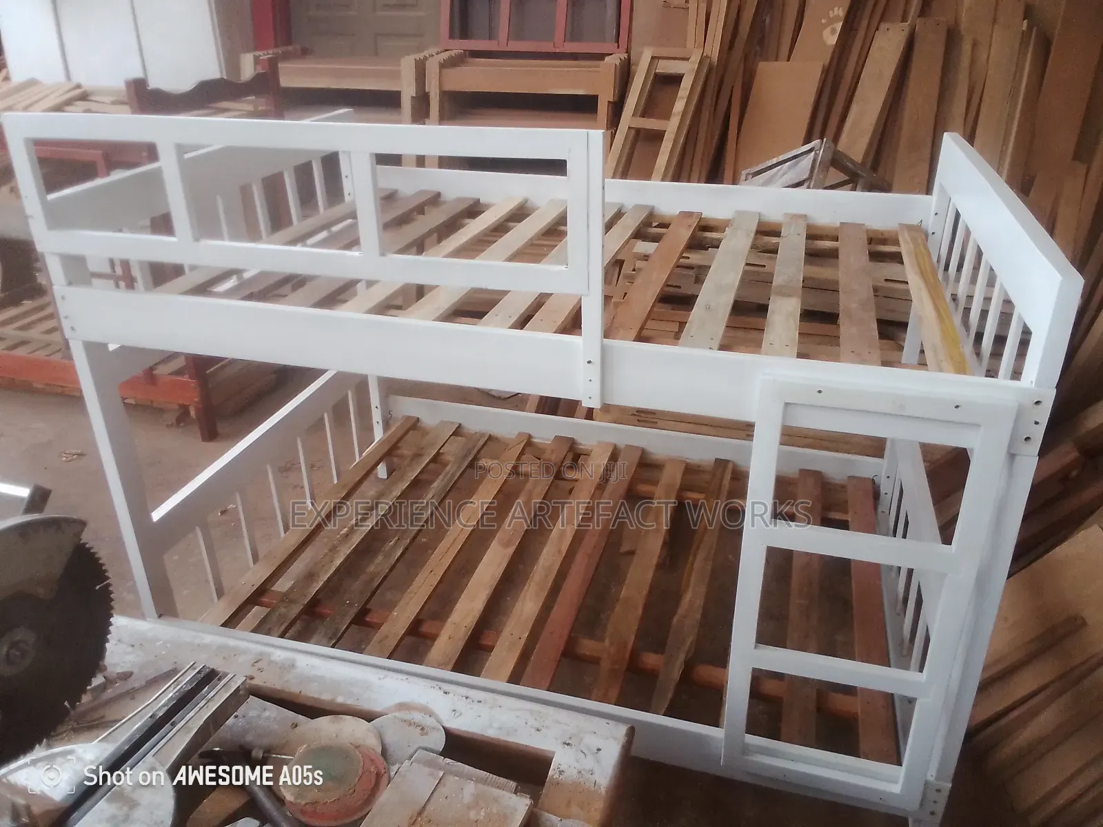 Double Size Bunk Bed White