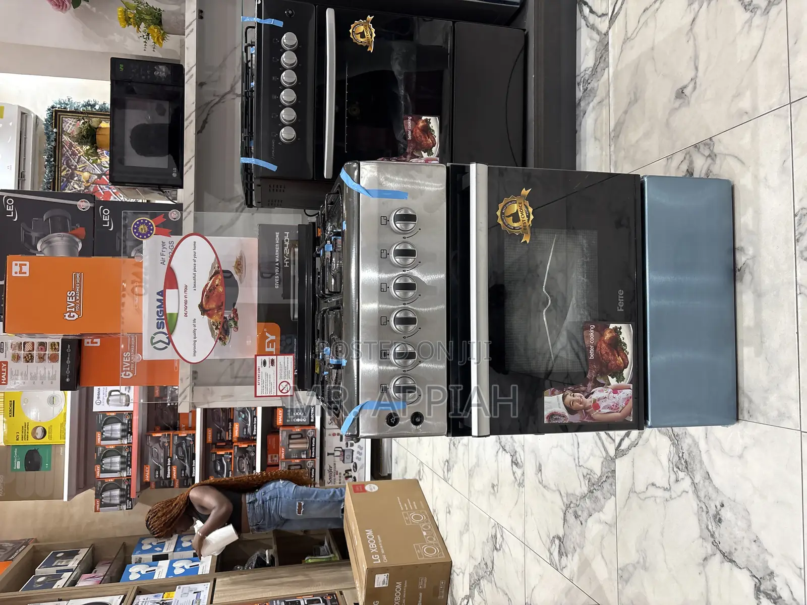 Top Quality Ferre 50x60cm New Line 4 Gas Burner With Oven Grill.