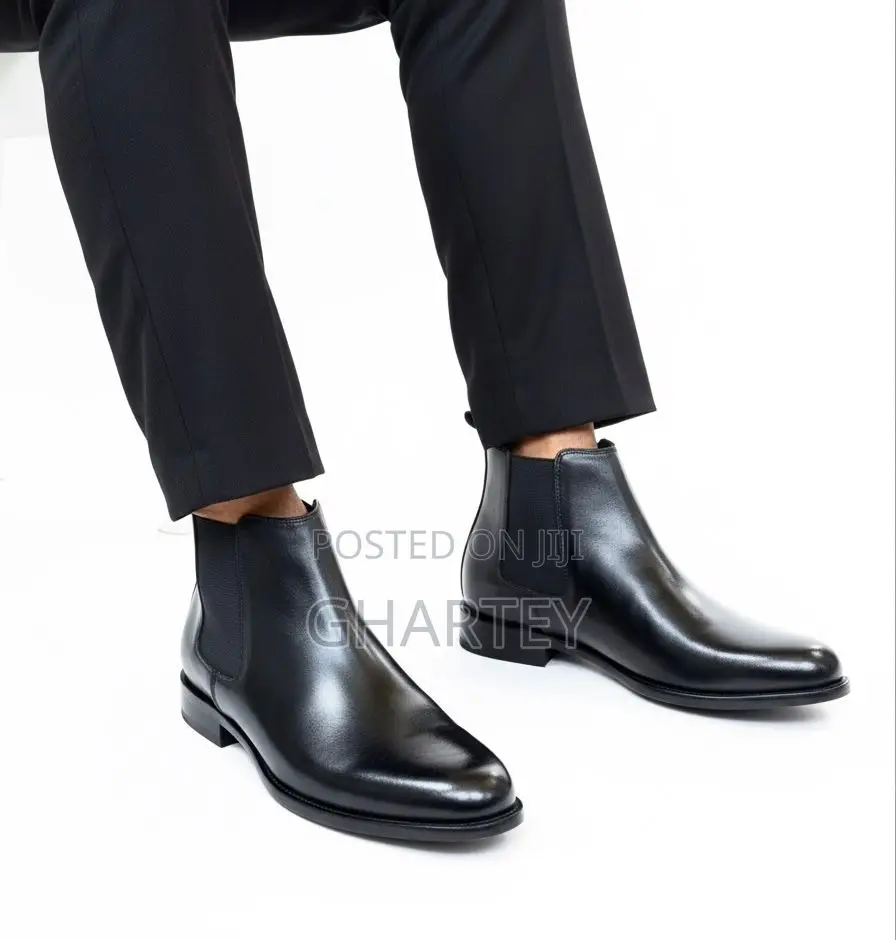 Charles Jones Premium Chelsea Boots - Black
