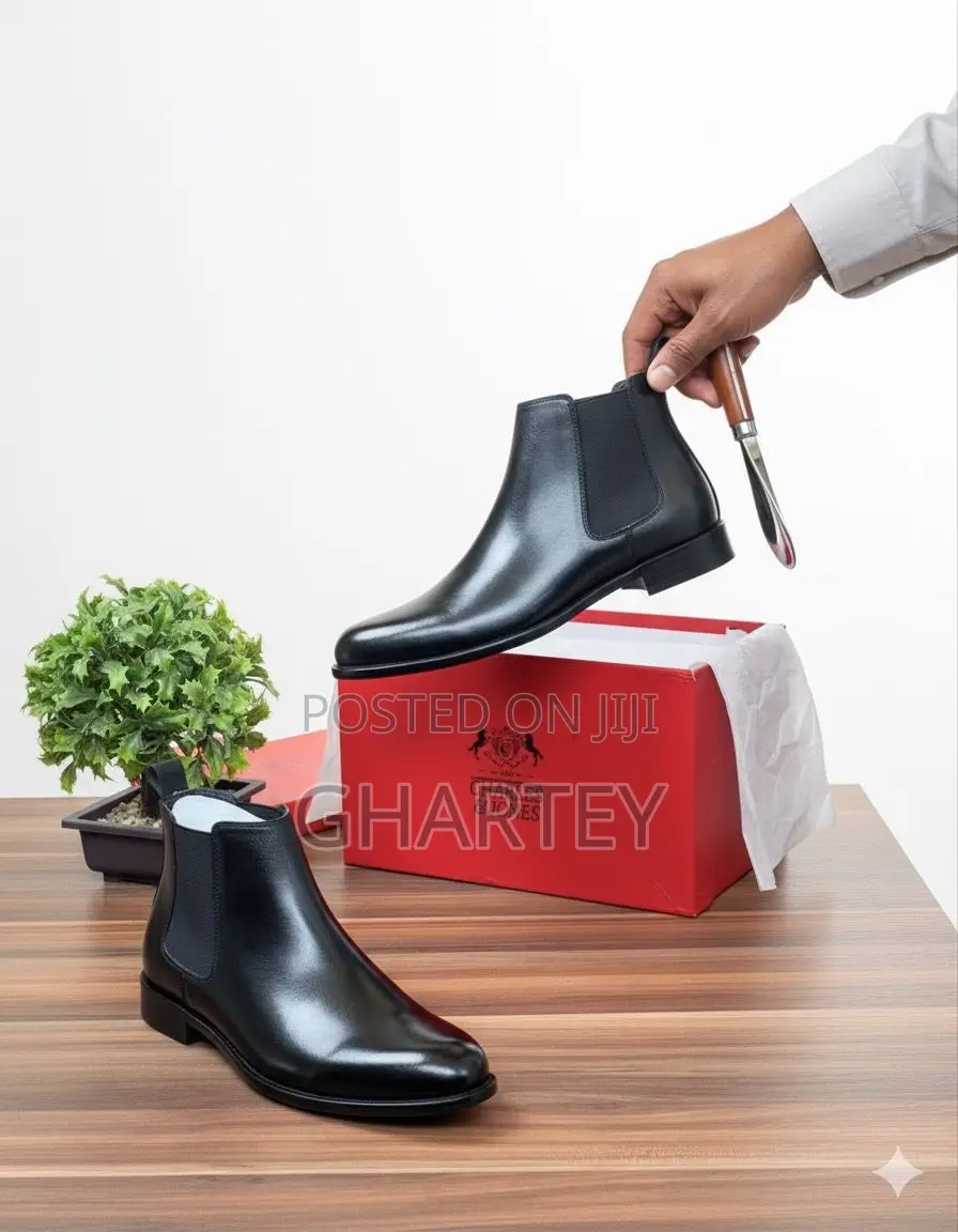 Charles Jones Premium Chelsea Boots - Black