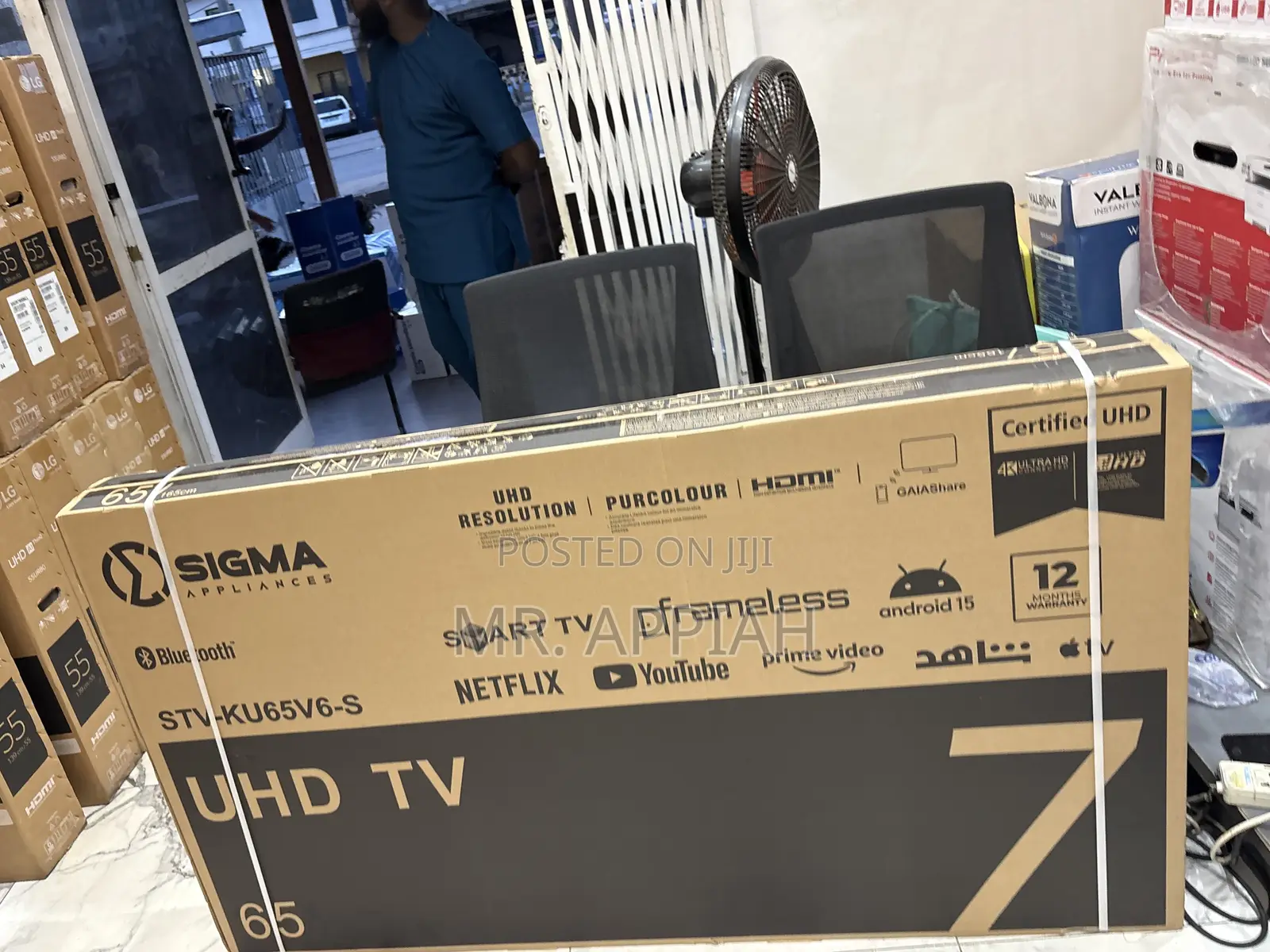 Buy Original Sigma 65 Inch Uhd Smart Android Frameless Television.
