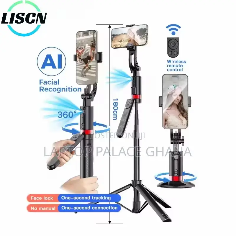 Liscn Jh18 Auto Face Tracking Tripod 360 Ai Smart Selfie Stick