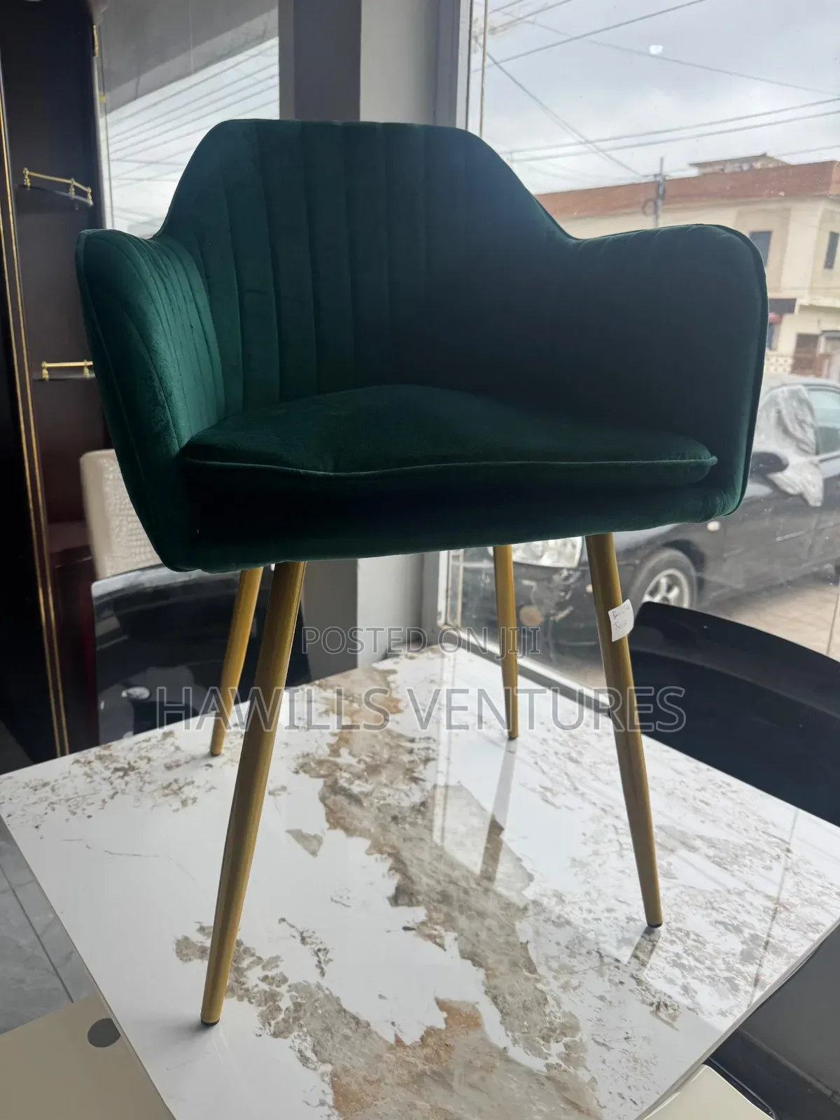 Green Velvet Accent Chair