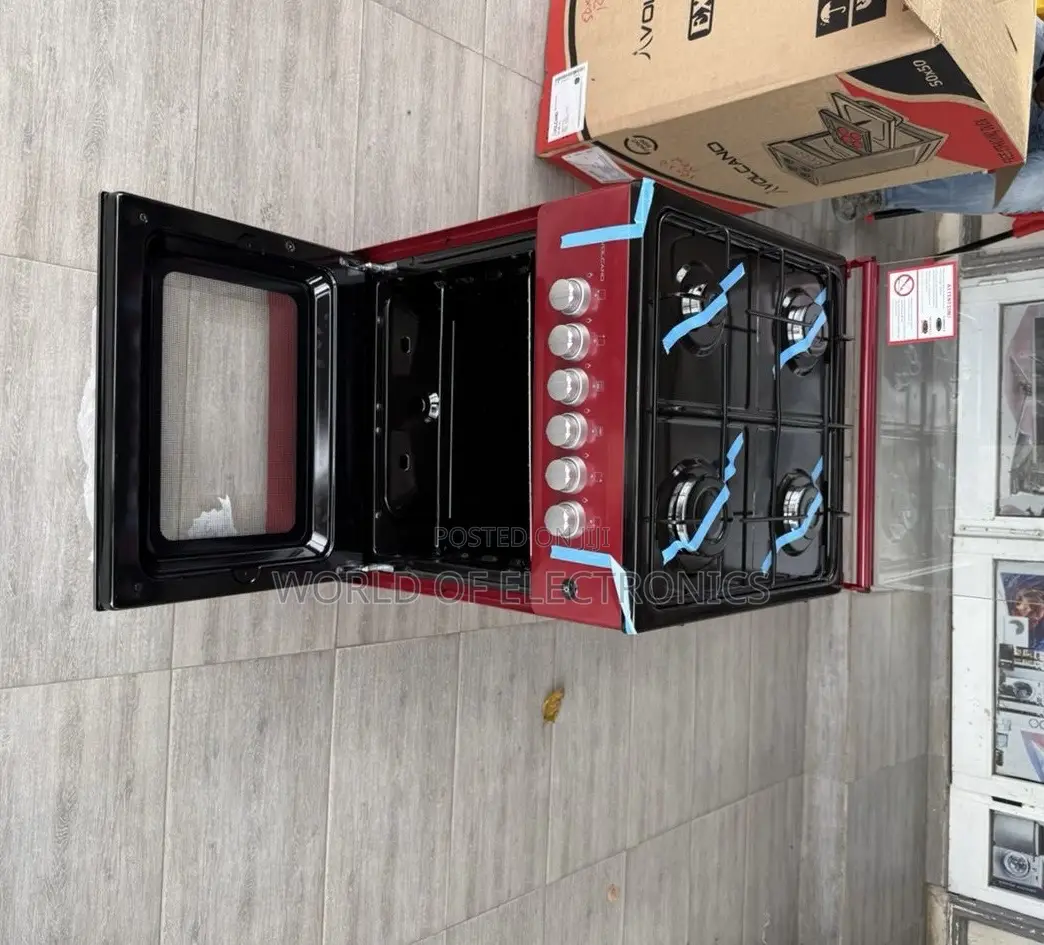 Best Buy Our Red Volcano Gas Cooker Grill and Oven 4 Burners